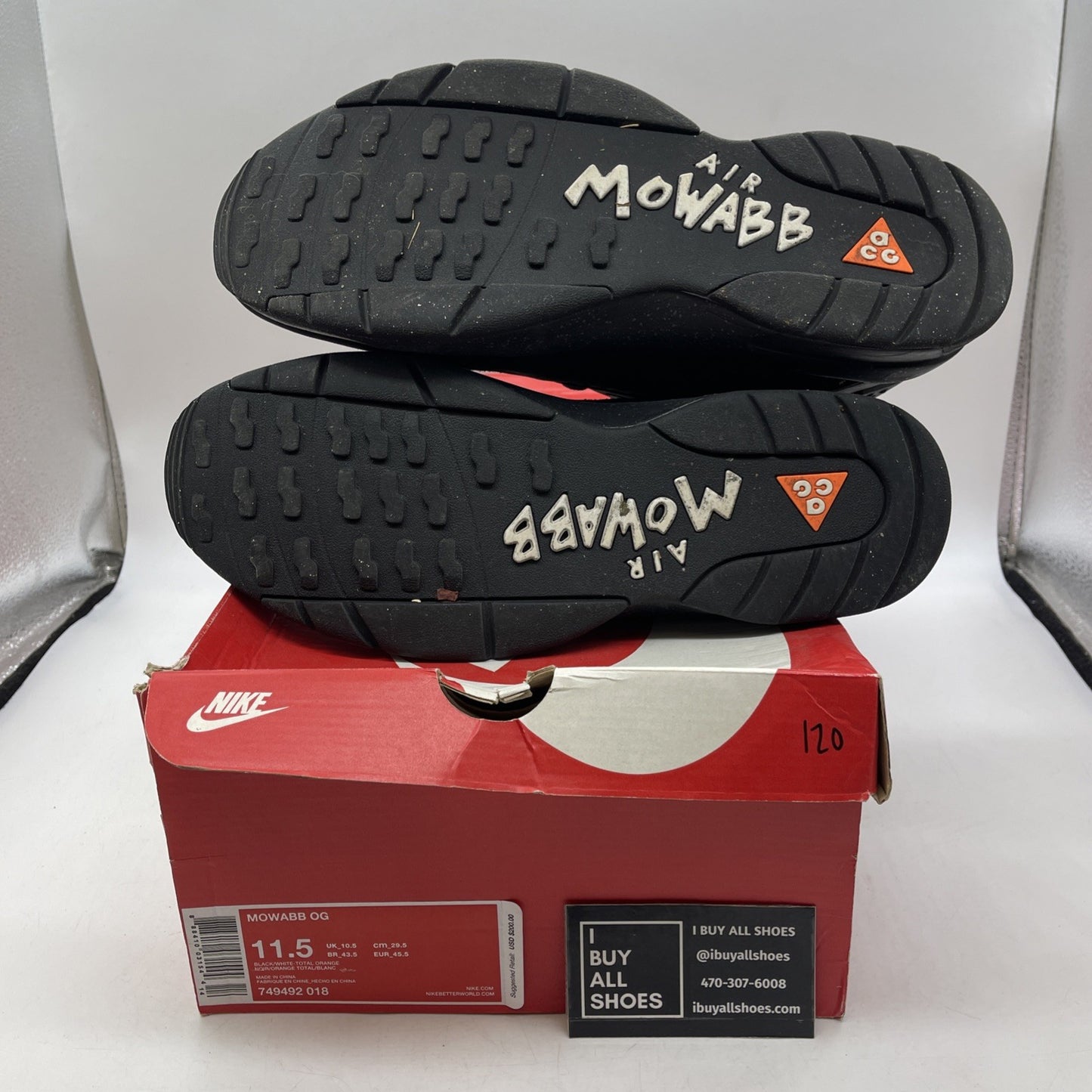 Size 11.5 - Nike Air ACG Mowabb OG Black (749492-018)