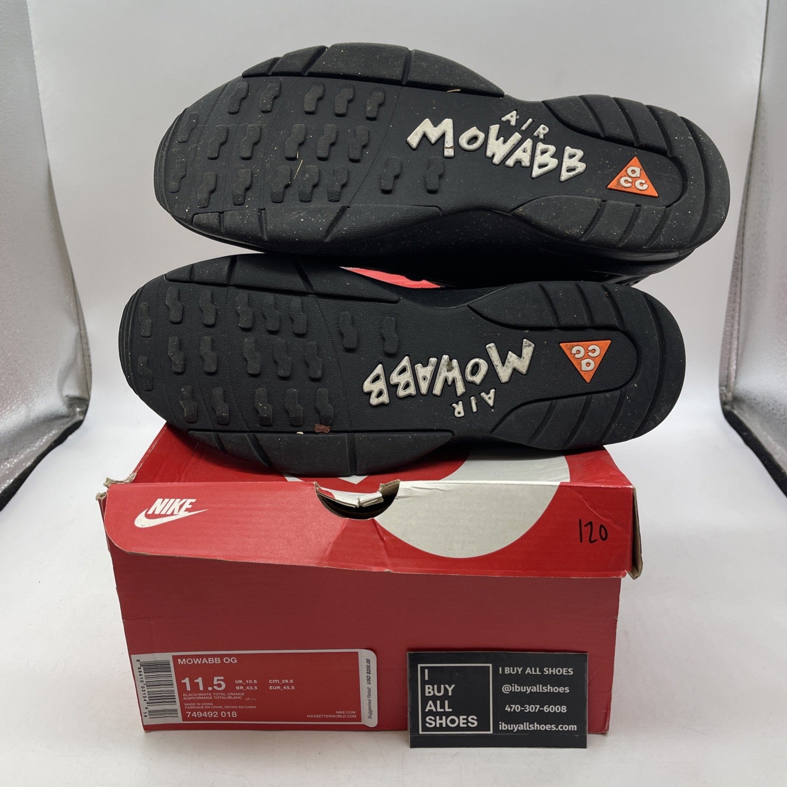 Size 11.5 - Nike Air ACG Mowabb OG Black (749492-018)