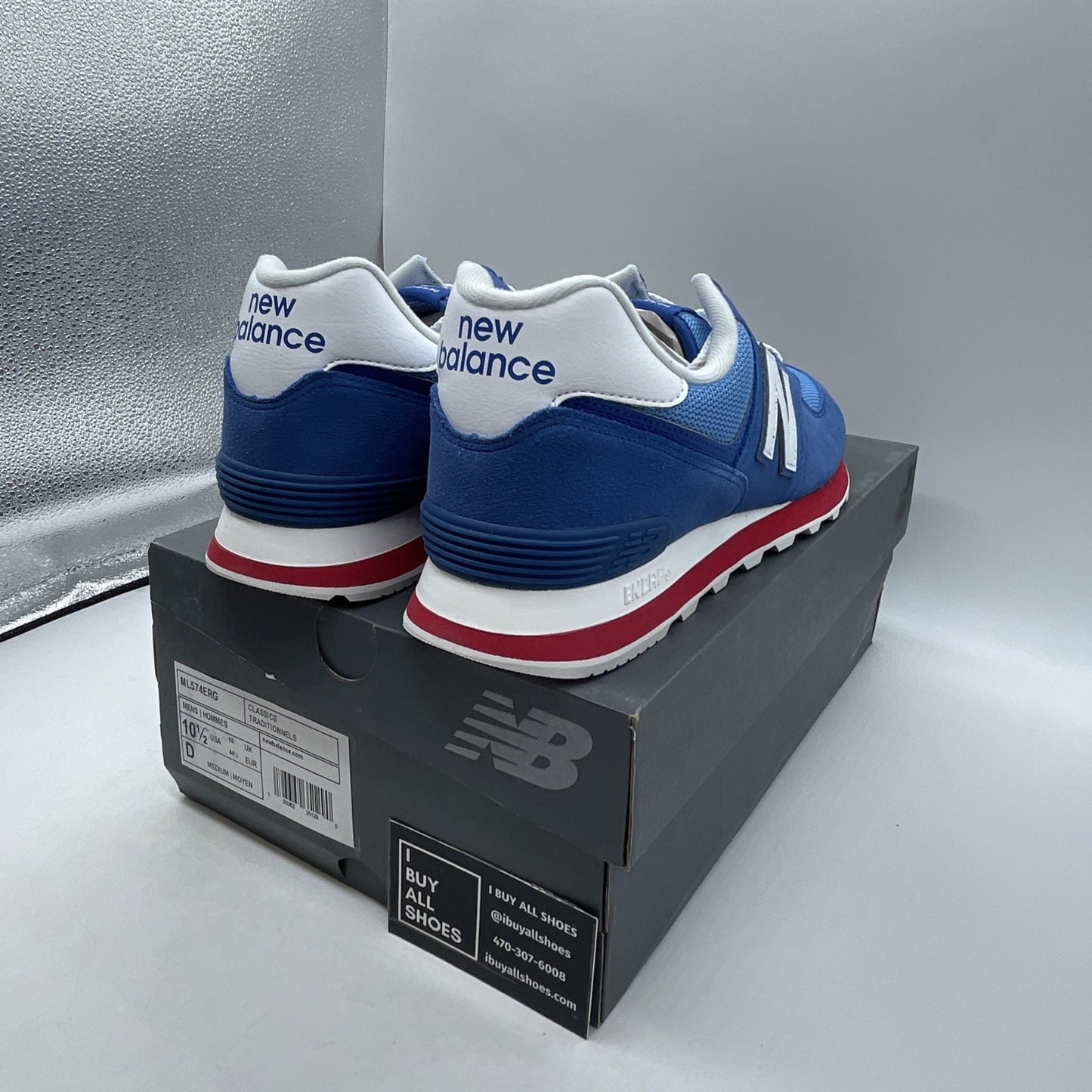 Size 10.5 - New Balance 574 Blue (ML574ERG)