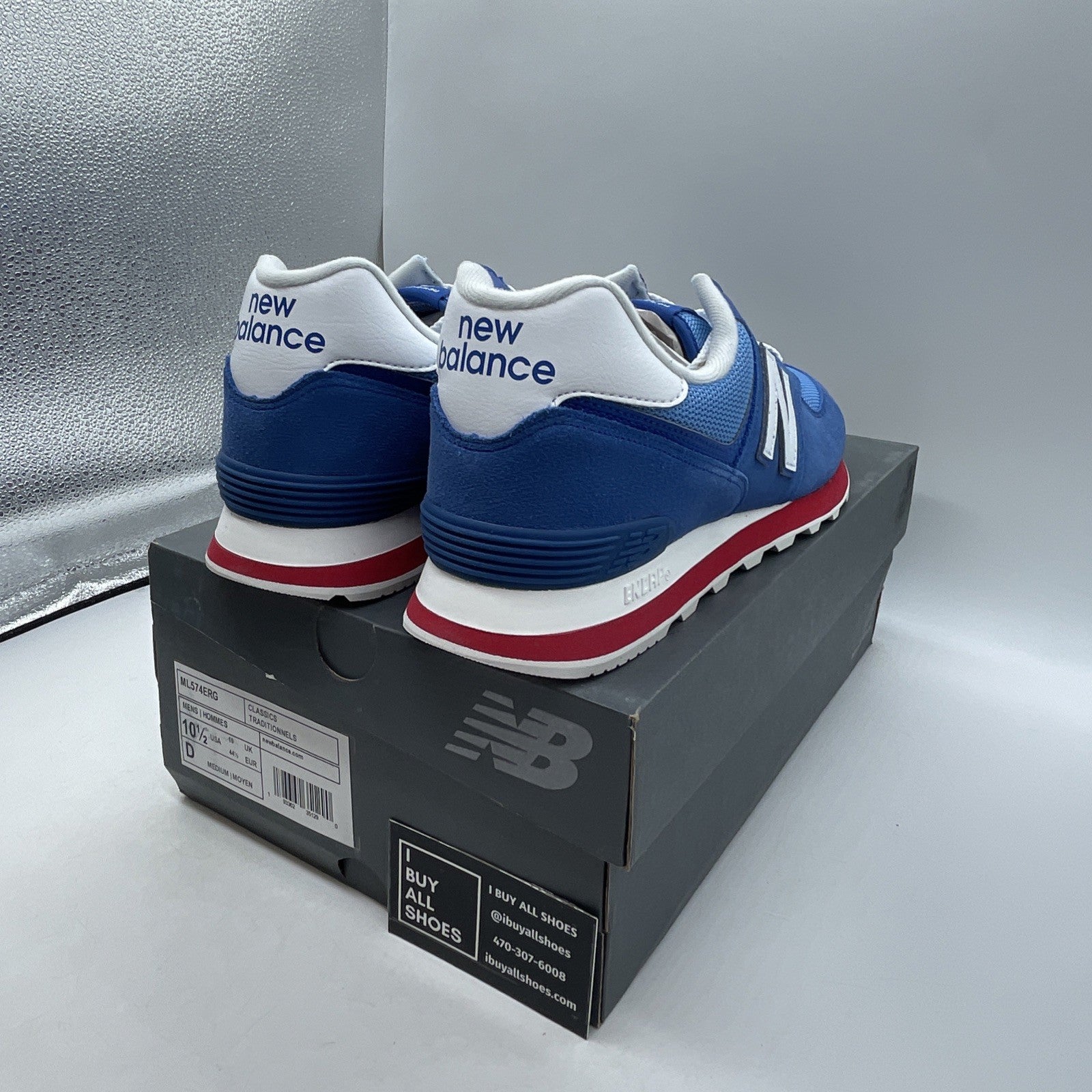Size 10.5 - New Balance 574 Blue (ML574ERG)