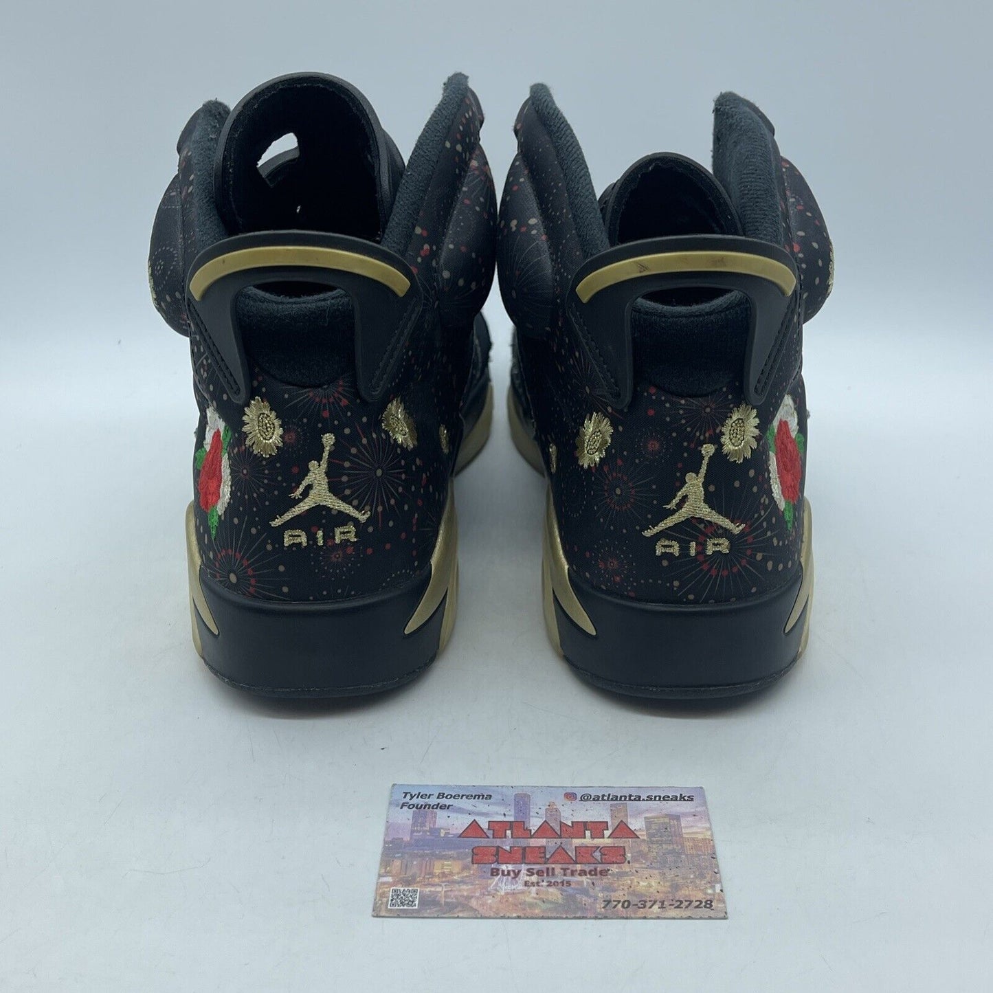 Size 10.5 - Air Jordan 6 Retro Chinese New Year Black Suede Gold (AA2492-021)