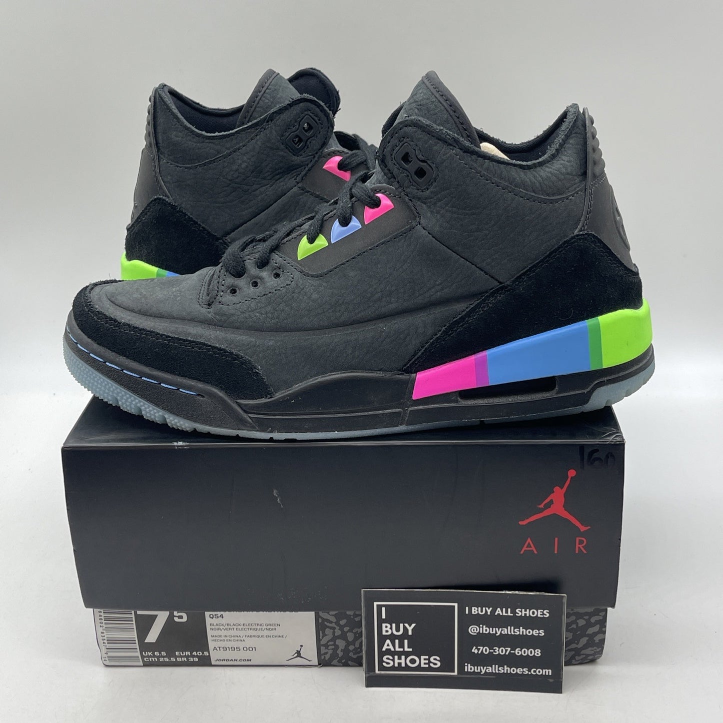 Size 7.5 - Air Jordan 3 Retro SE Quai 54 2018 (AT9195-001)