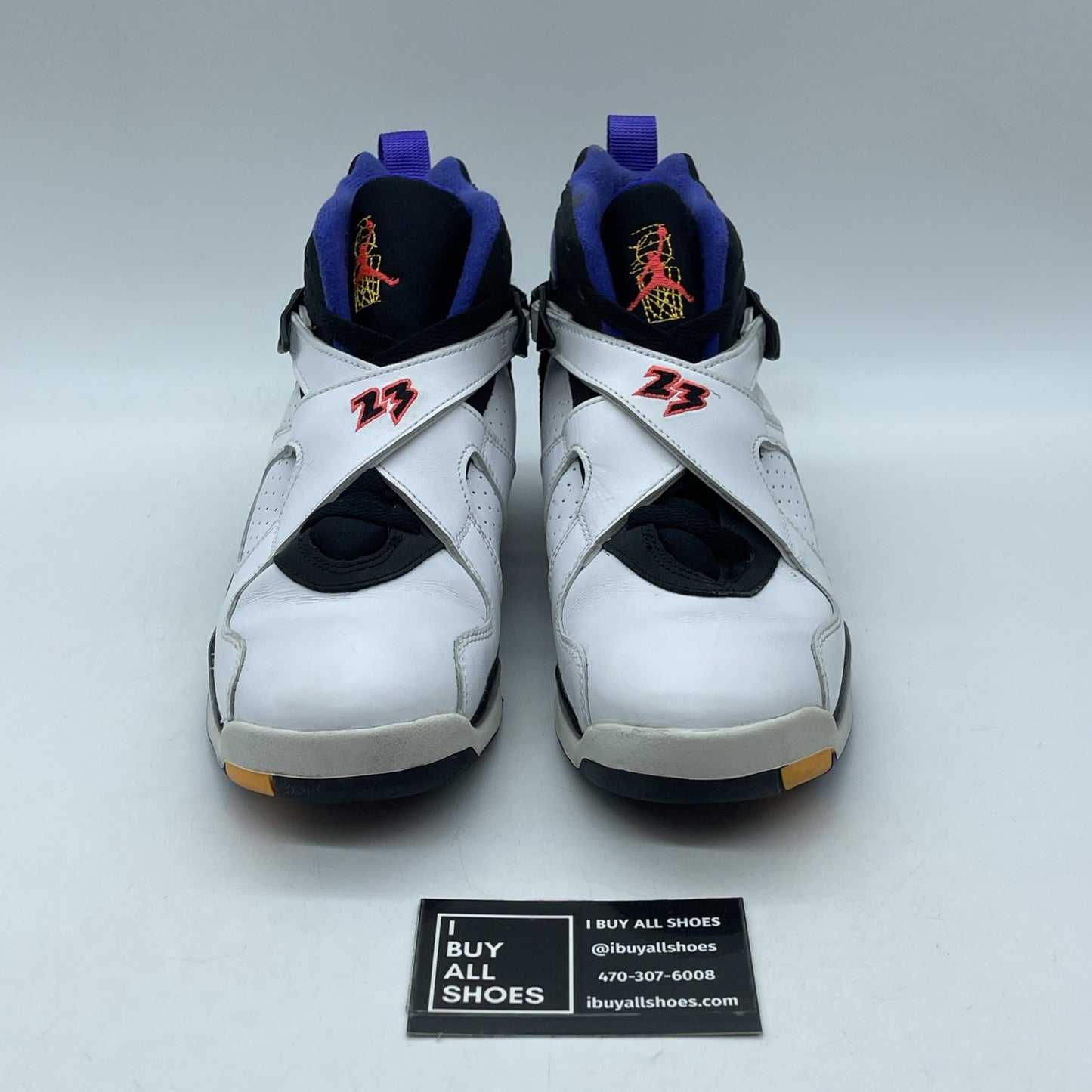Size 6.5Y (GS) - Jordan 8 Retro High Three-Peat White Leather (305368-142)