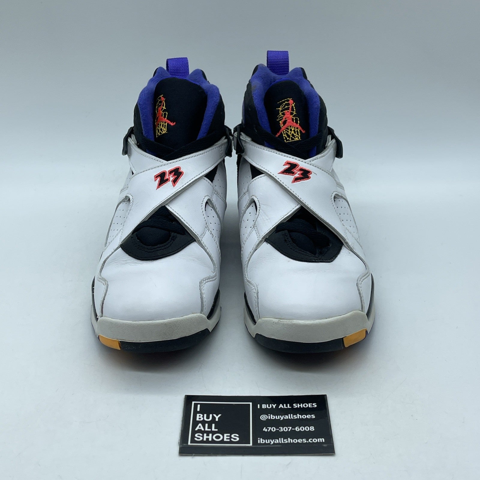 Size 6.5Y (GS) - Jordan 8 Retro High Three-Peat White Leather (305368-142)