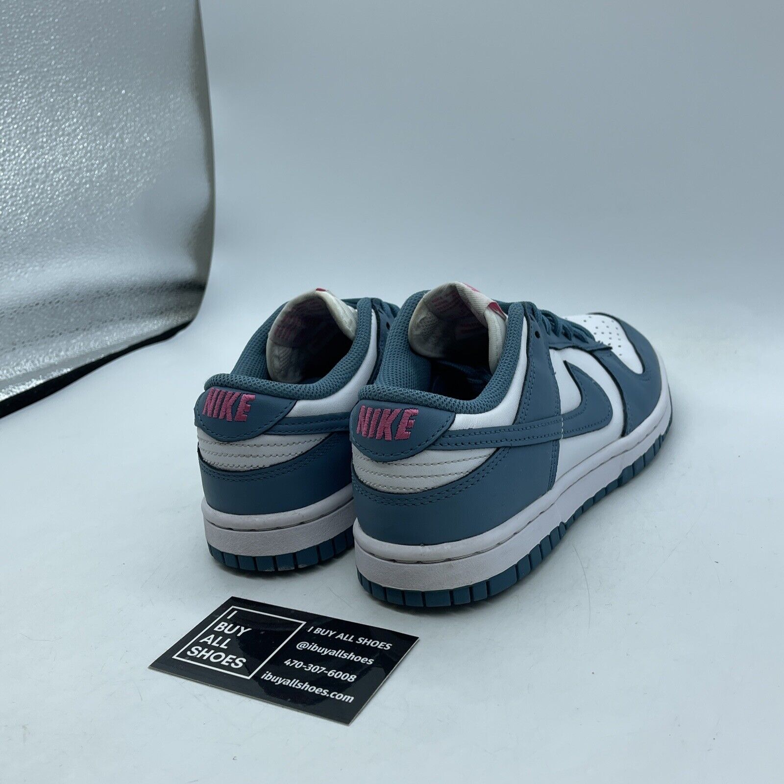 Size 6 - Nike Dunk Low 'South Beach' Aqua Blue White Pink Leather (FJ0739-100)