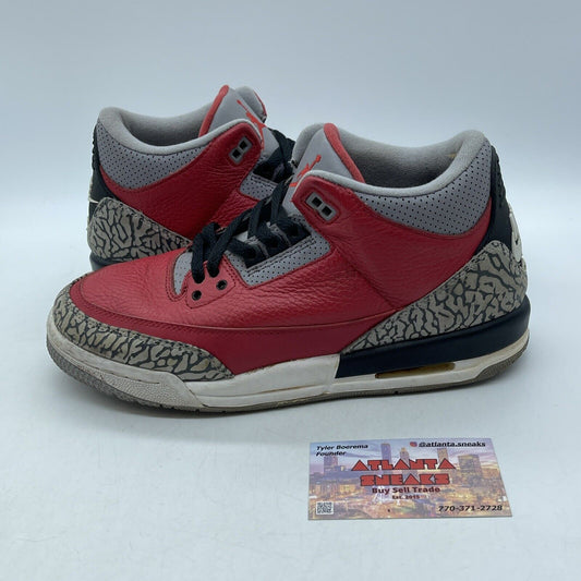 Size - 7Y Nike Air Jordan 3 III Retro Unite Fire Red Cement Suede (CQ0488-600)