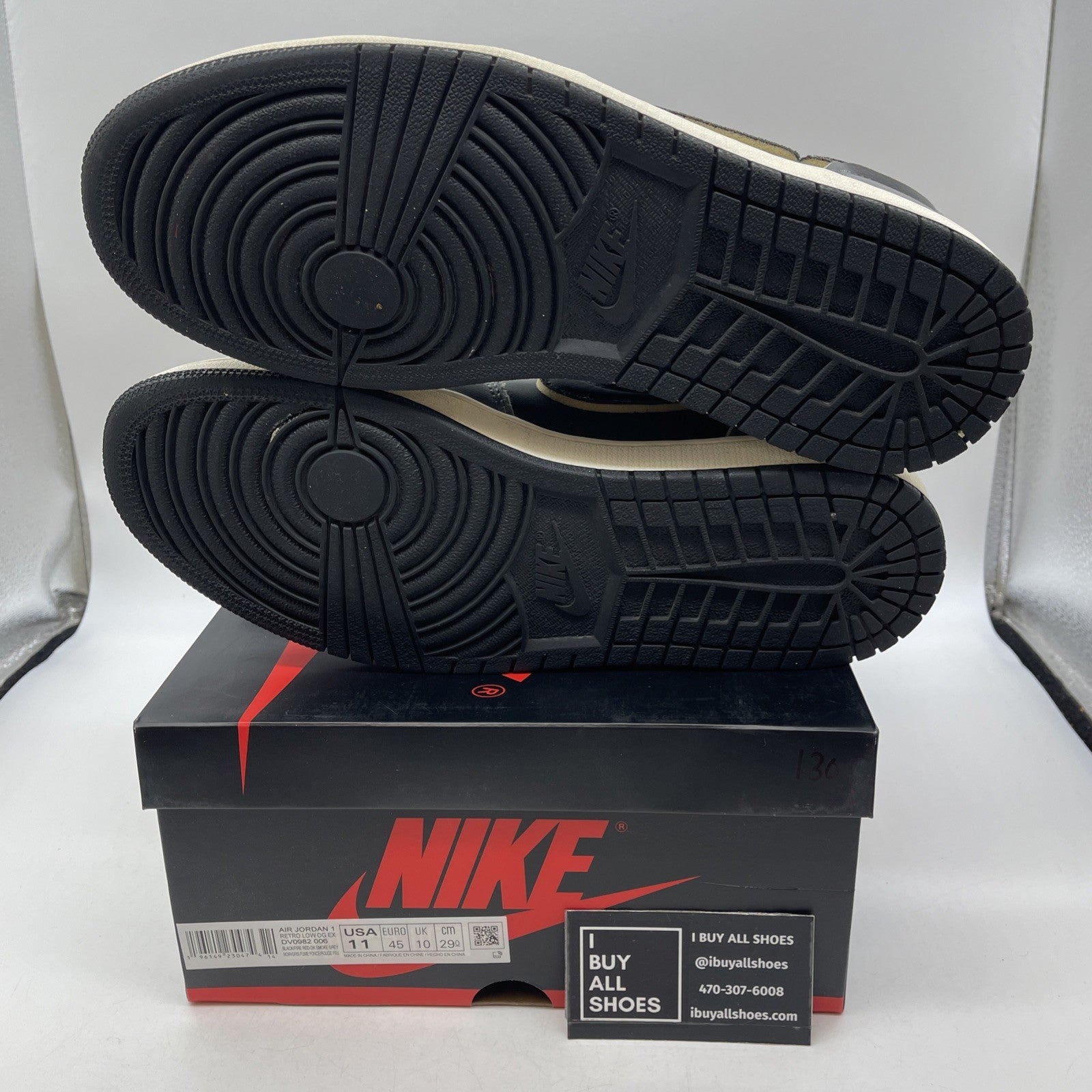 Size 11 - Air Jordan 1 Retro Low OG EX Dark Smoke Gray 2022 (DV0982-006)