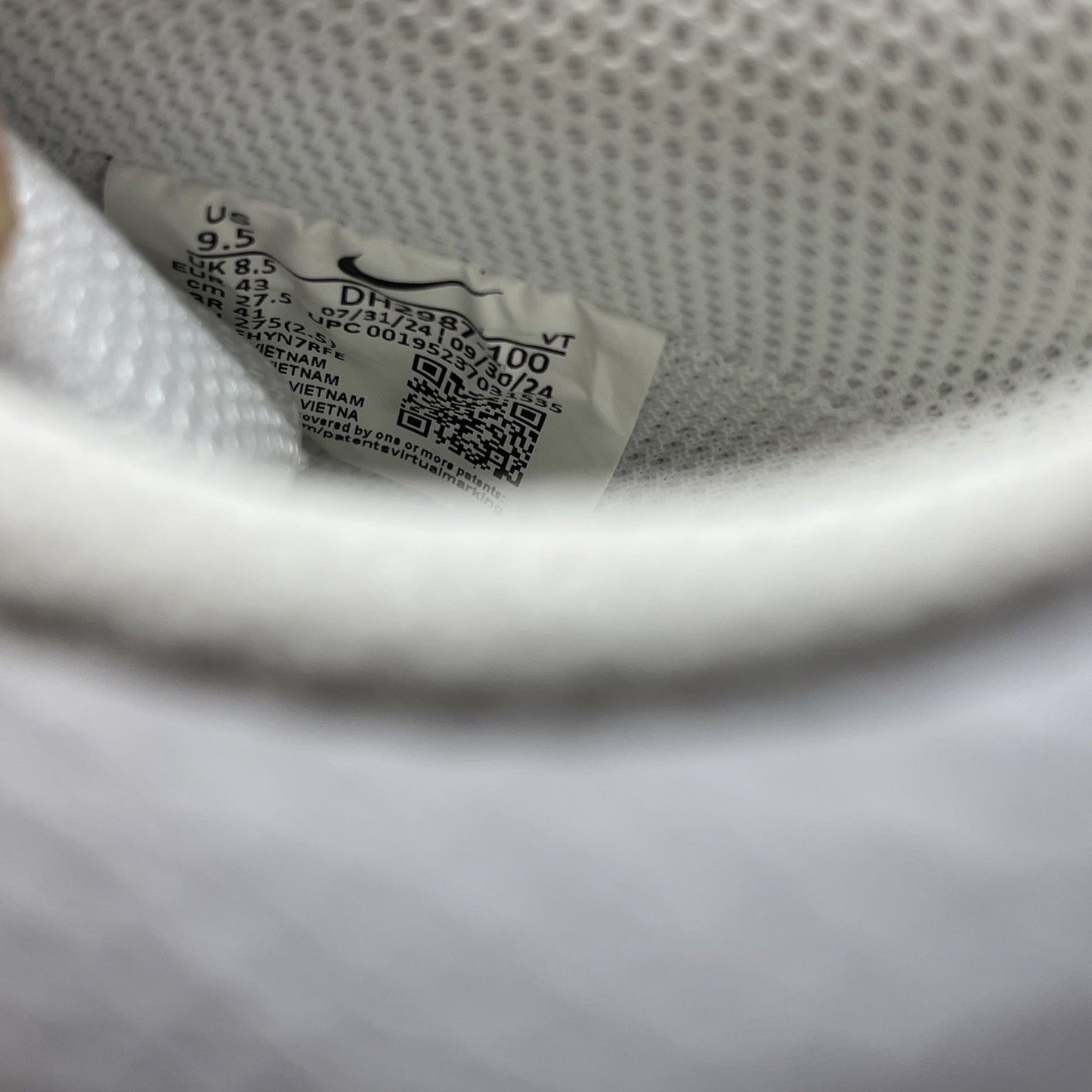 Size 9.5 - Nike Court Vision Next Nature Low Triple White Leather (DH2987-100)