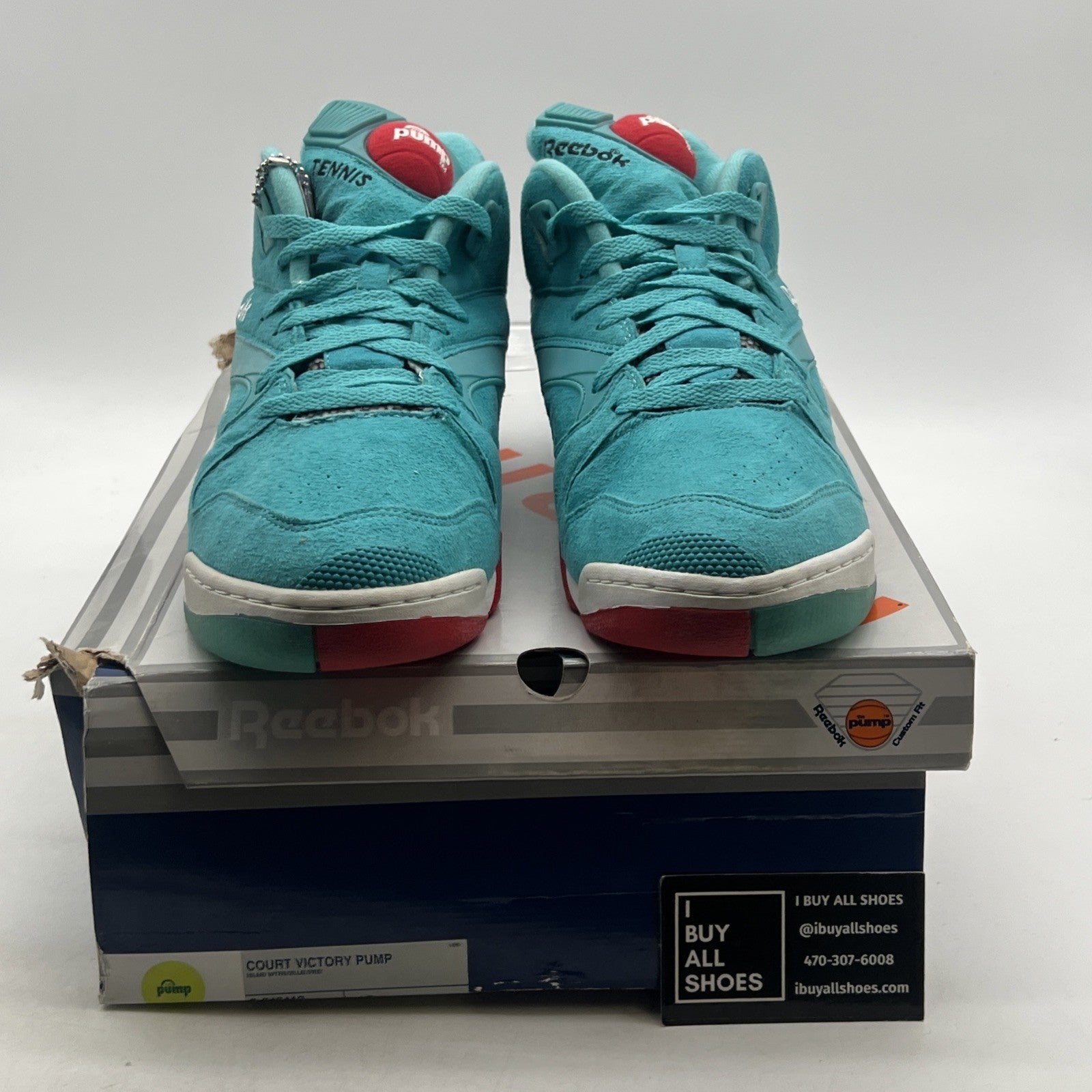 Size 10 - Reebok Court Victory Pump Blue Haze (6-342412)