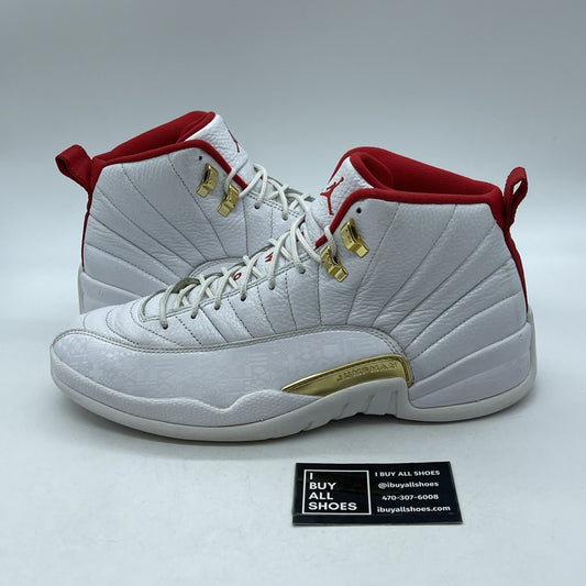 Size 11.5 - Air Jordan 12 Retro FIBA White Red Gold Leather (130690-107)