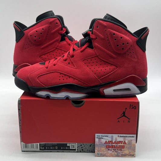 Size 10.5 - Air Jordan 6 Retro Toro Bravo Black Red Suede (CT8529-600)