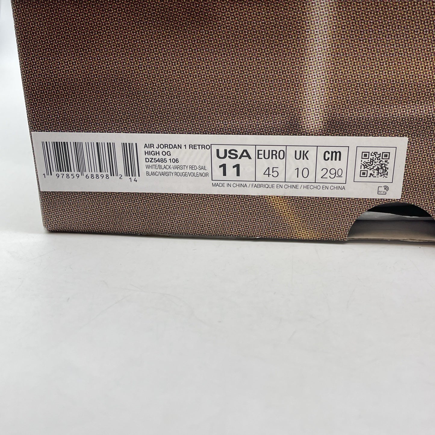 Size 11 - Air Jordan 1 Retro OG High Black Toe Reimagined Leather (DZ5485-106)