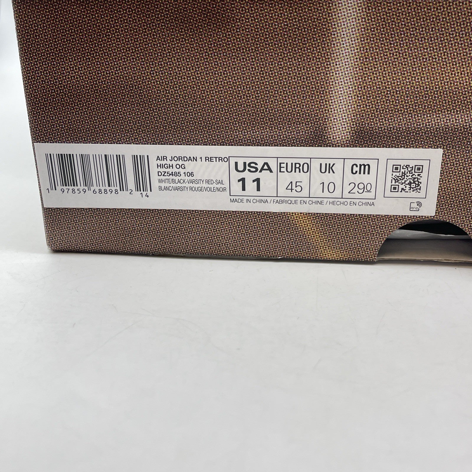 Size 11 - Air Jordan 1 Retro OG High Black Toe Reimagined Leather (DZ5485-106)