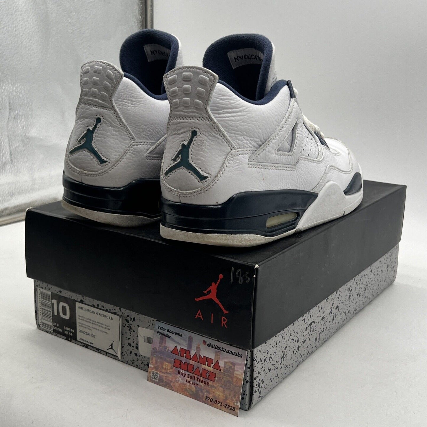 Size 10 - Air Jordan 4 Retro LS Columbia (314254-107)