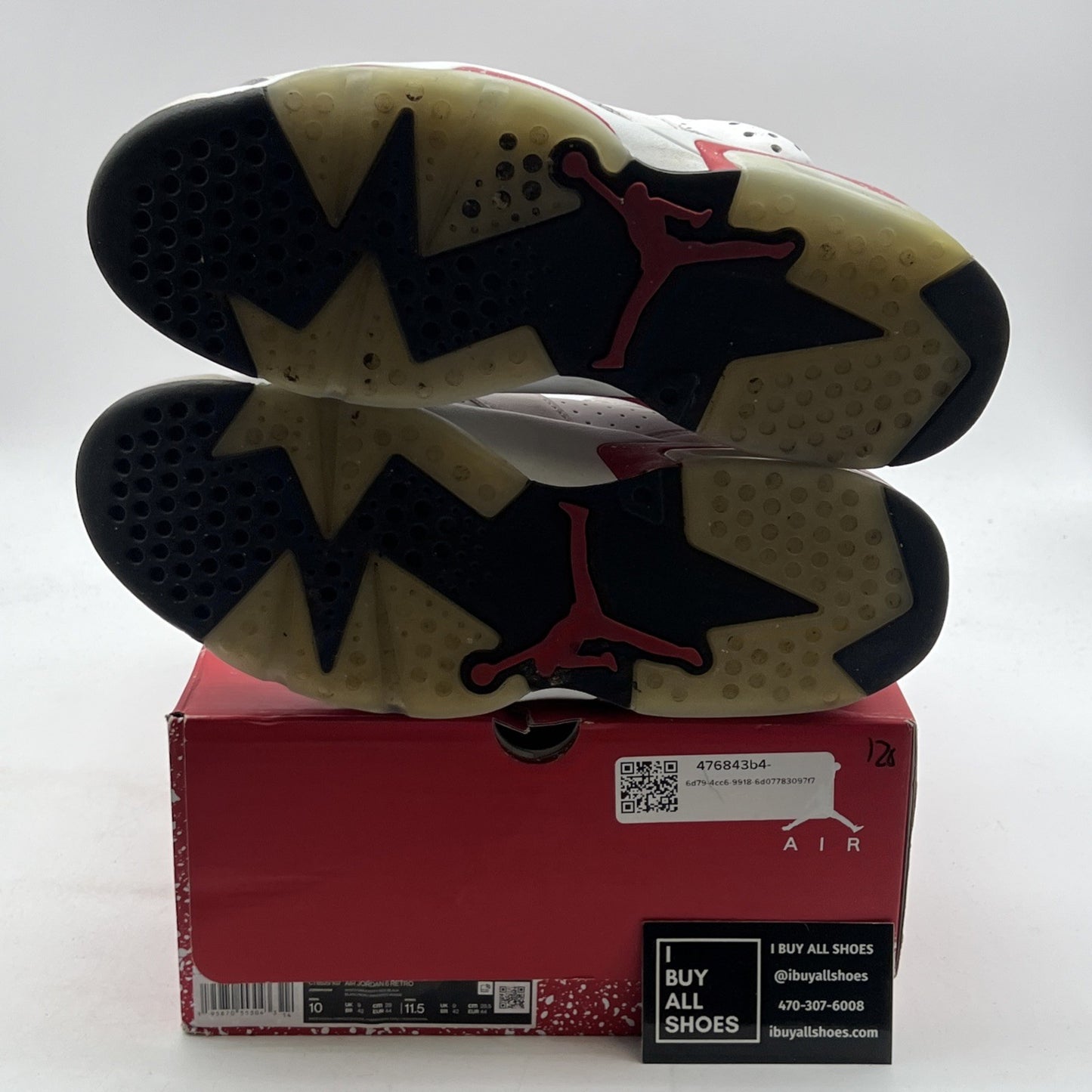 Size 10 - Jordan 6 White and University Red (CT8529-162)