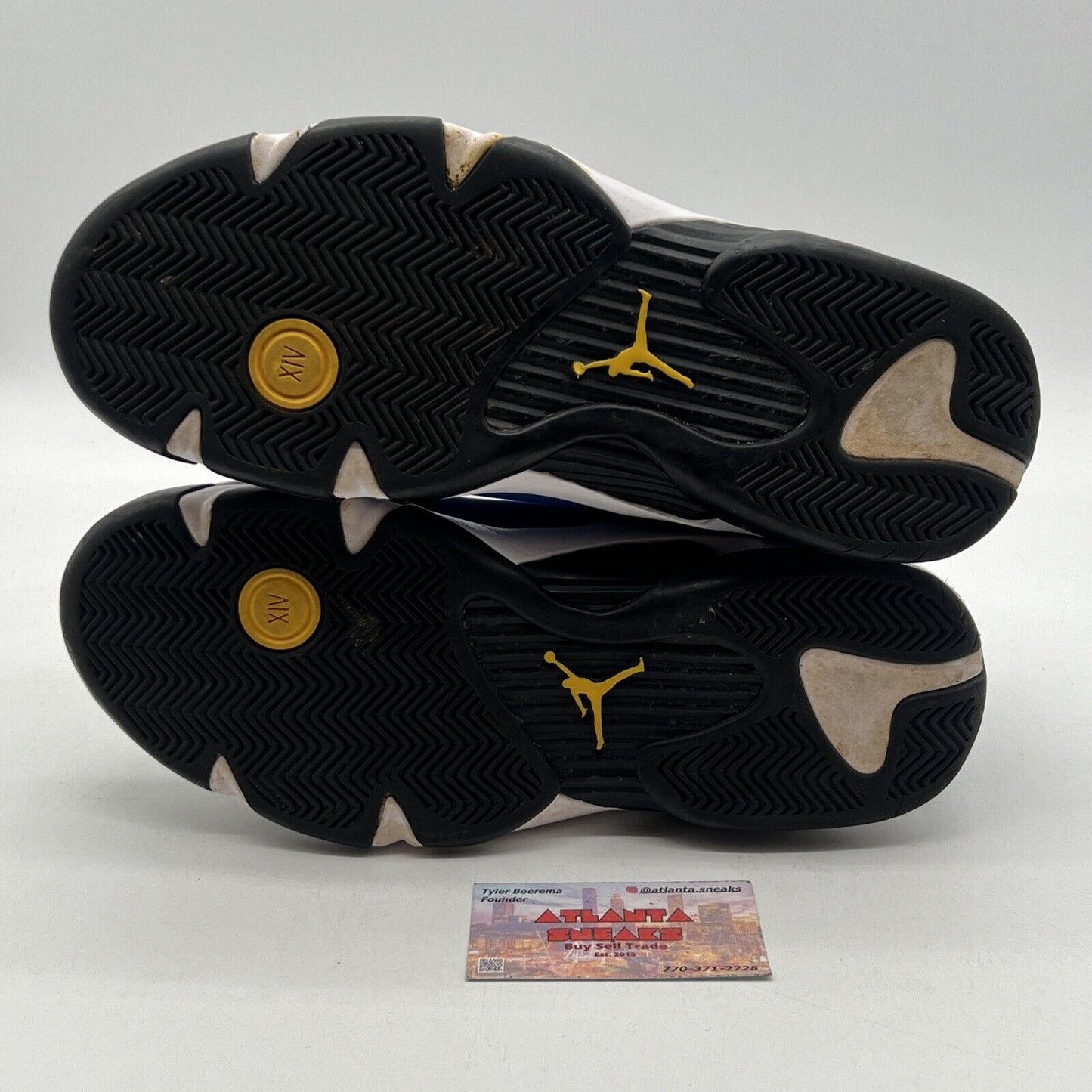 Size 11 - Air Jordan 14 Retro Laney Black Yellow White Suede (487471-407)