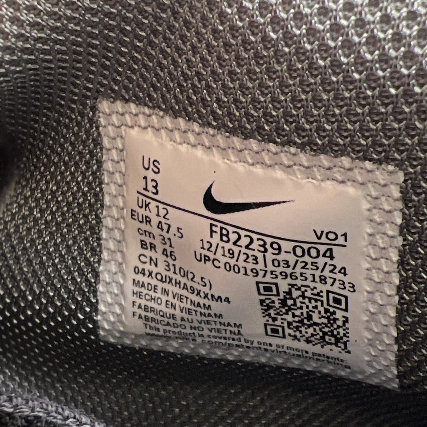 Size 13 - Nike LeBron Witness 8 Cool Grey Black (FB2239-004)