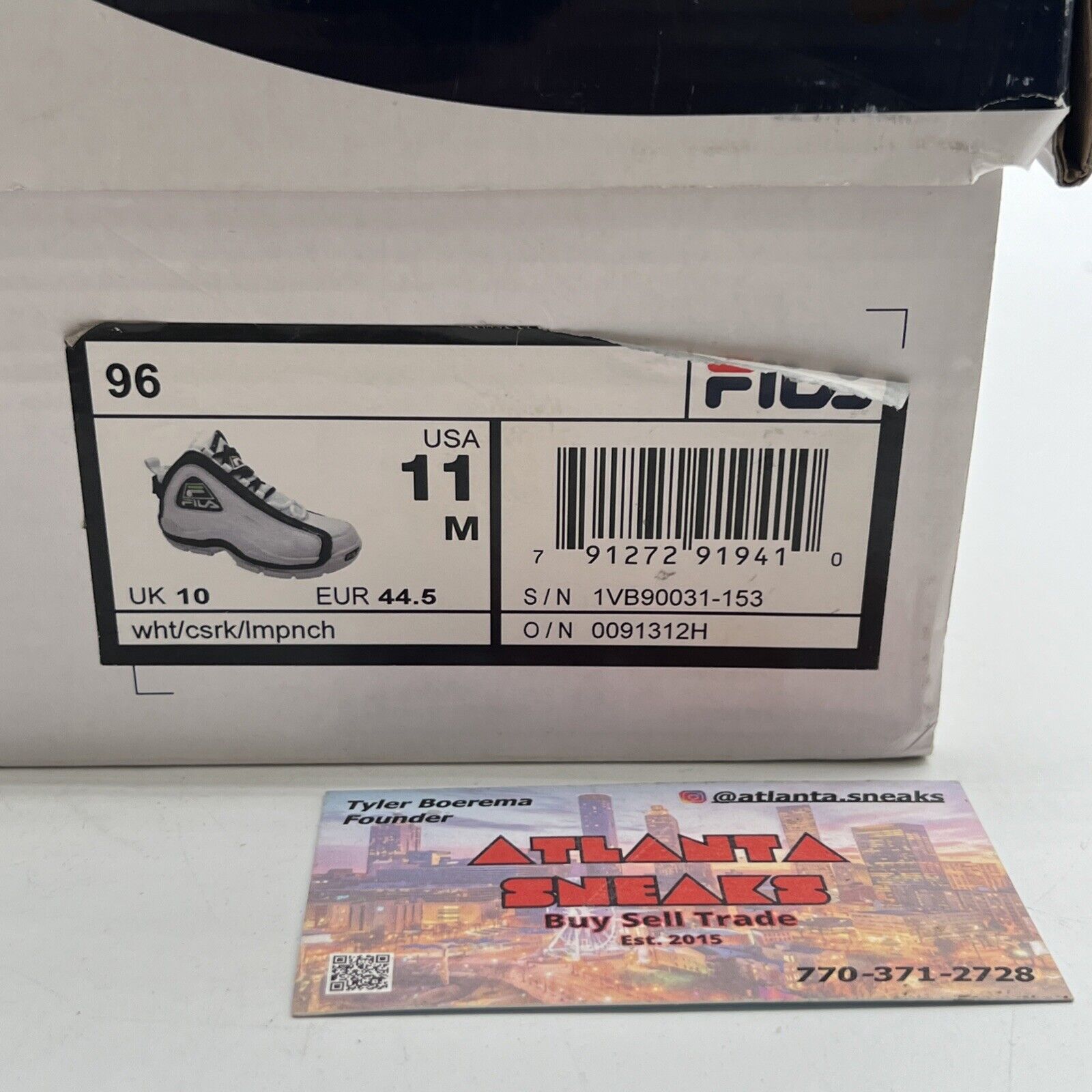 Size 11 - Fila Grant Hill 2 Grey/ Green  96 OG PAC.