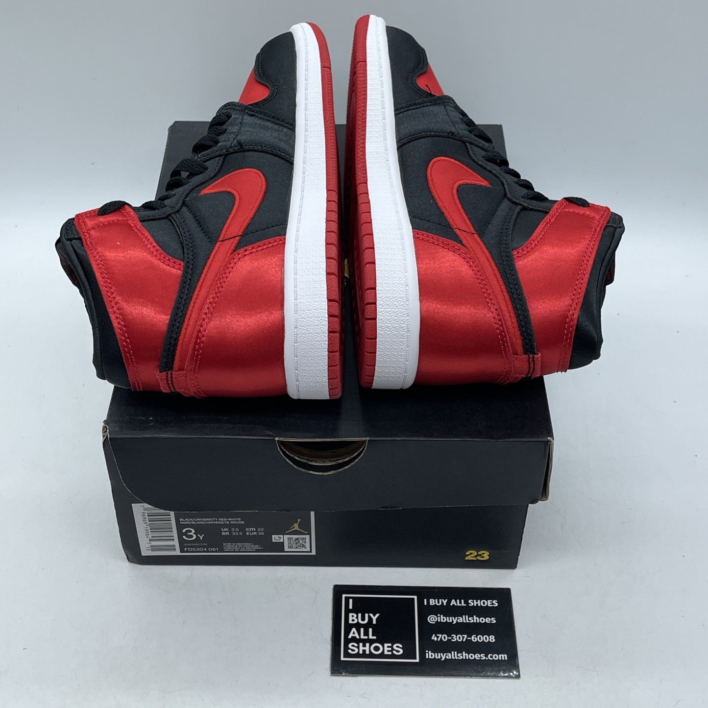 Size 3Y (PS) - Jordan 1 High Retro OG Satin Bred Red Black Suede (FD5304-061)