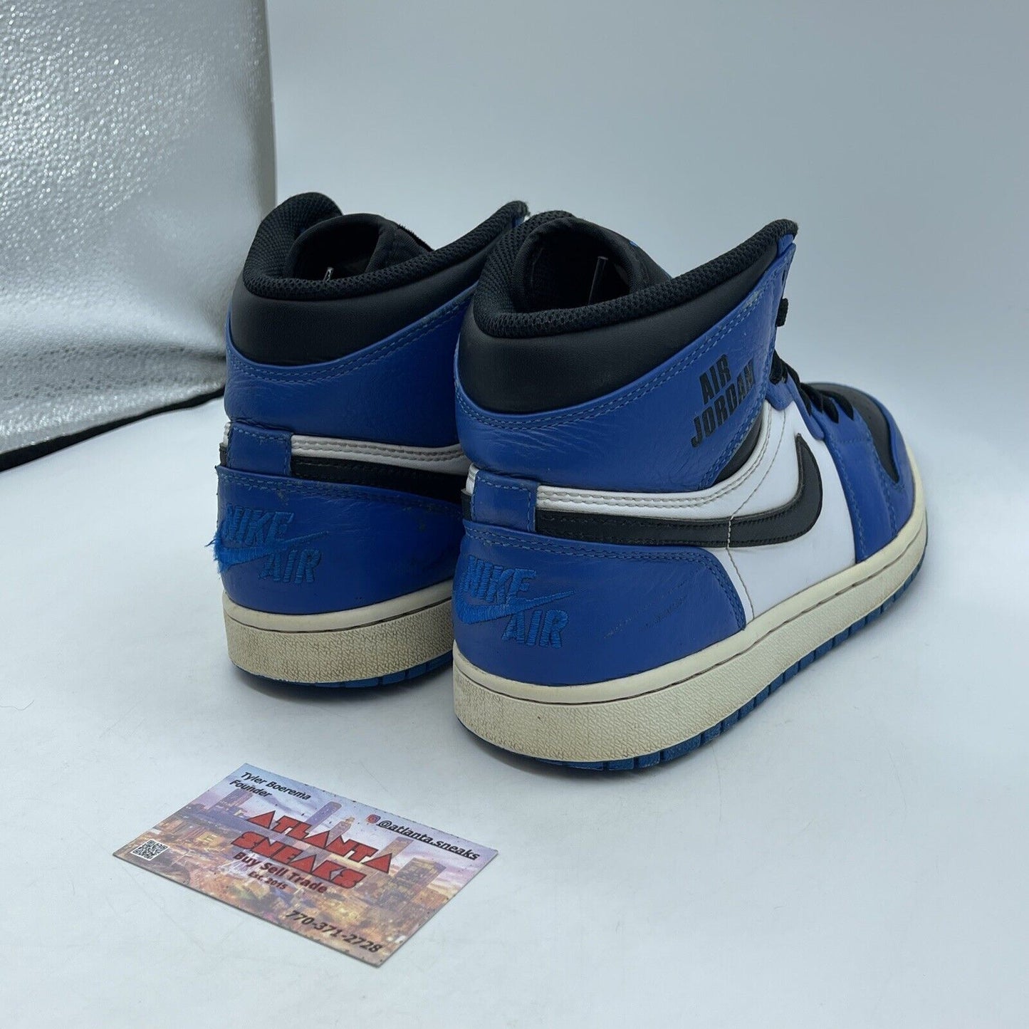 Size 8 - Air Jordan 1 Rare Air Soar Blue Black White Leather (332550-400)