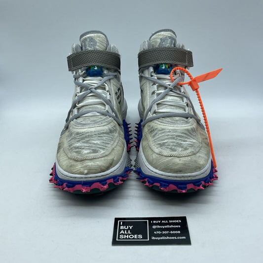 Size 11.5 - Nike Air Force 1 x Off-White White Grey Suede Leather (DO6290-100)