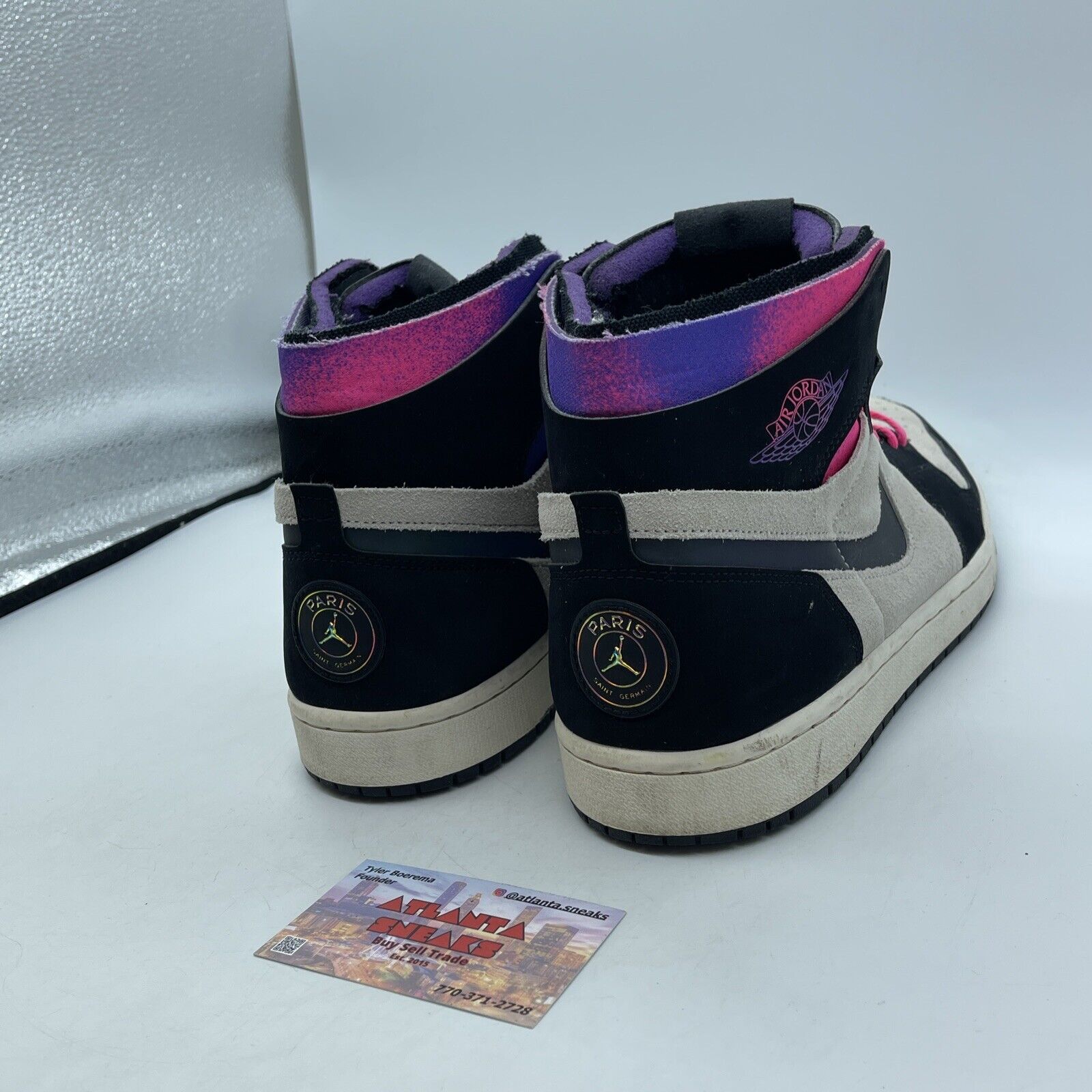Size 11.5 - Paris Saint-Germain x Air Jordan 1 Zoom Comfort High Paris Suede