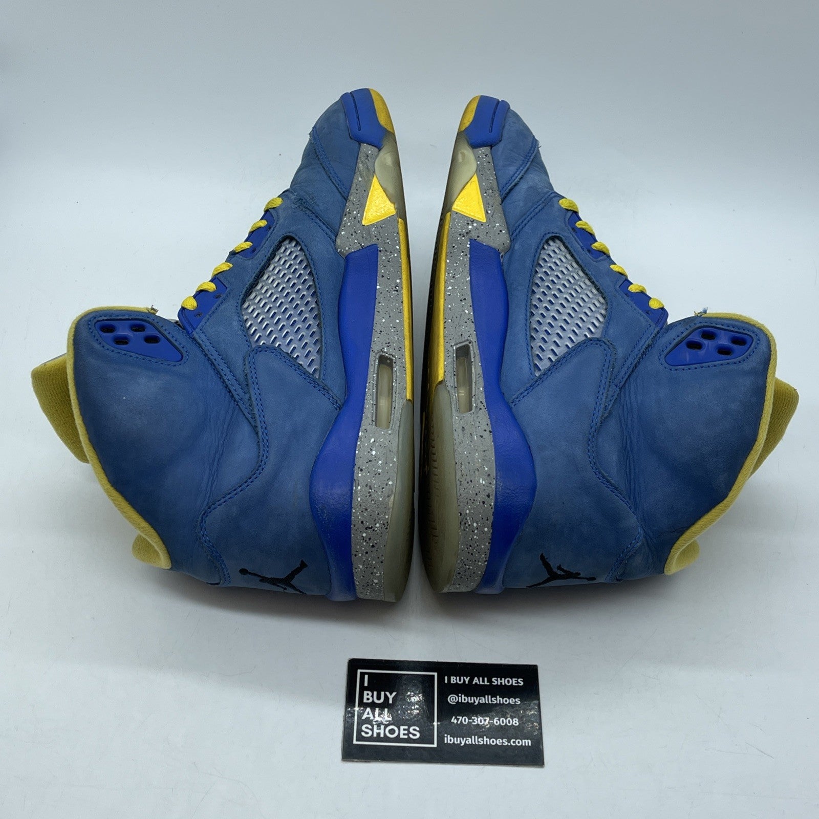Size 11 - Air Jordan 5 Retro Laney Blue Black Yellow Suede (CD2720-400)
