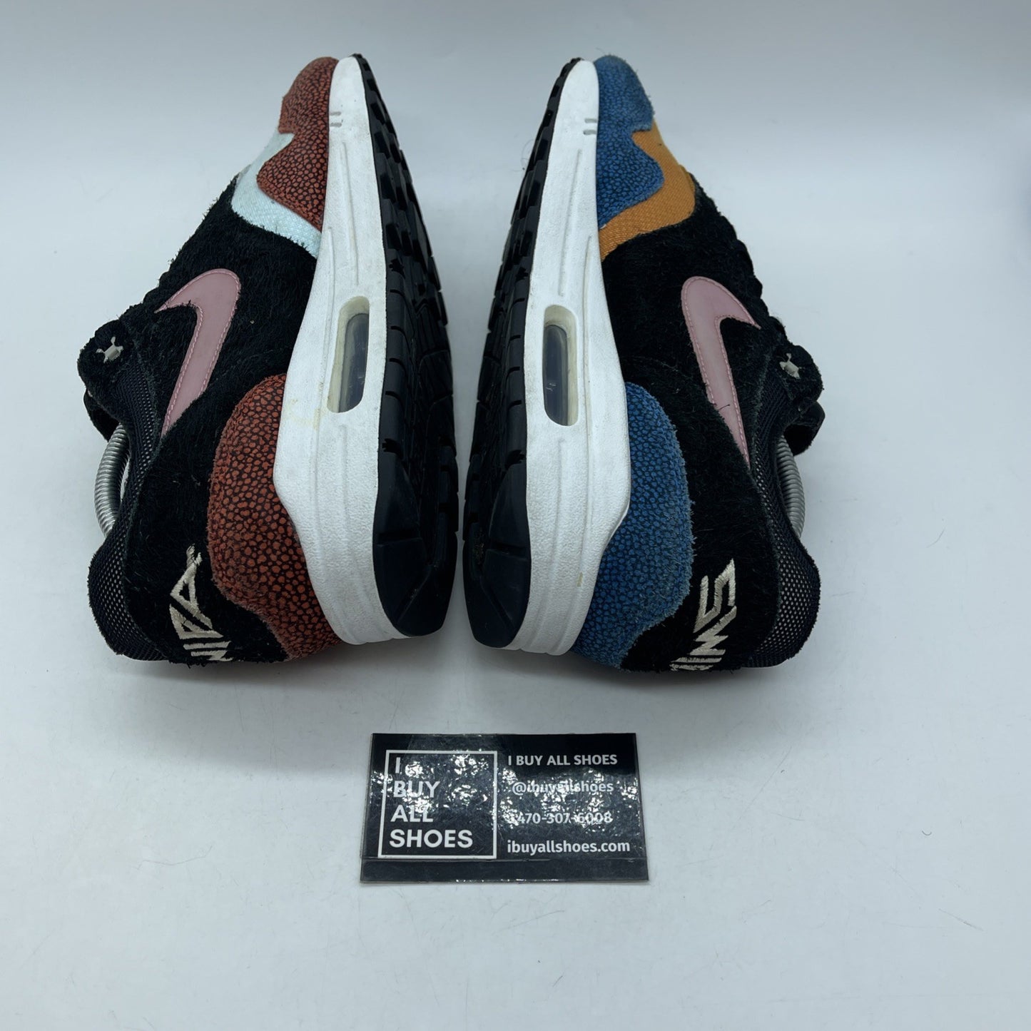 Size 9.5 - Nike De'Aaron Fox x Air Max 1 Swipa Black Blue Red (CJ9746-001)