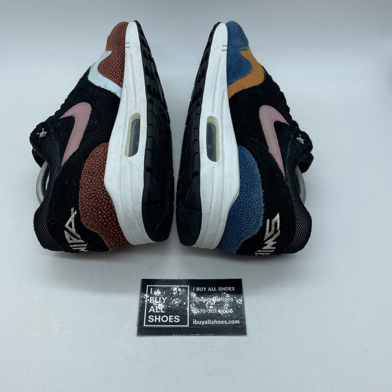 Size 9.5 - Nike De'Aaron Fox x Air Max 1 Swipa Black Blue Red (CJ9746-001)