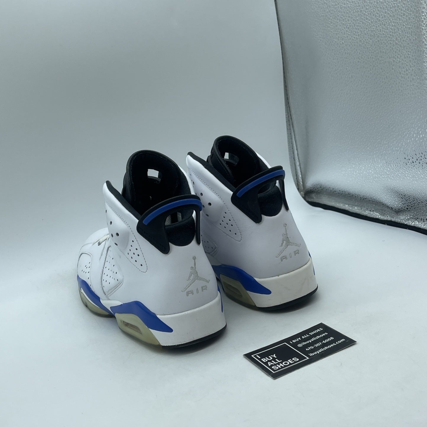 Size 9.5 - Air Jordan 6 Retro 2014 Sport Blue White Leather (384664-107)