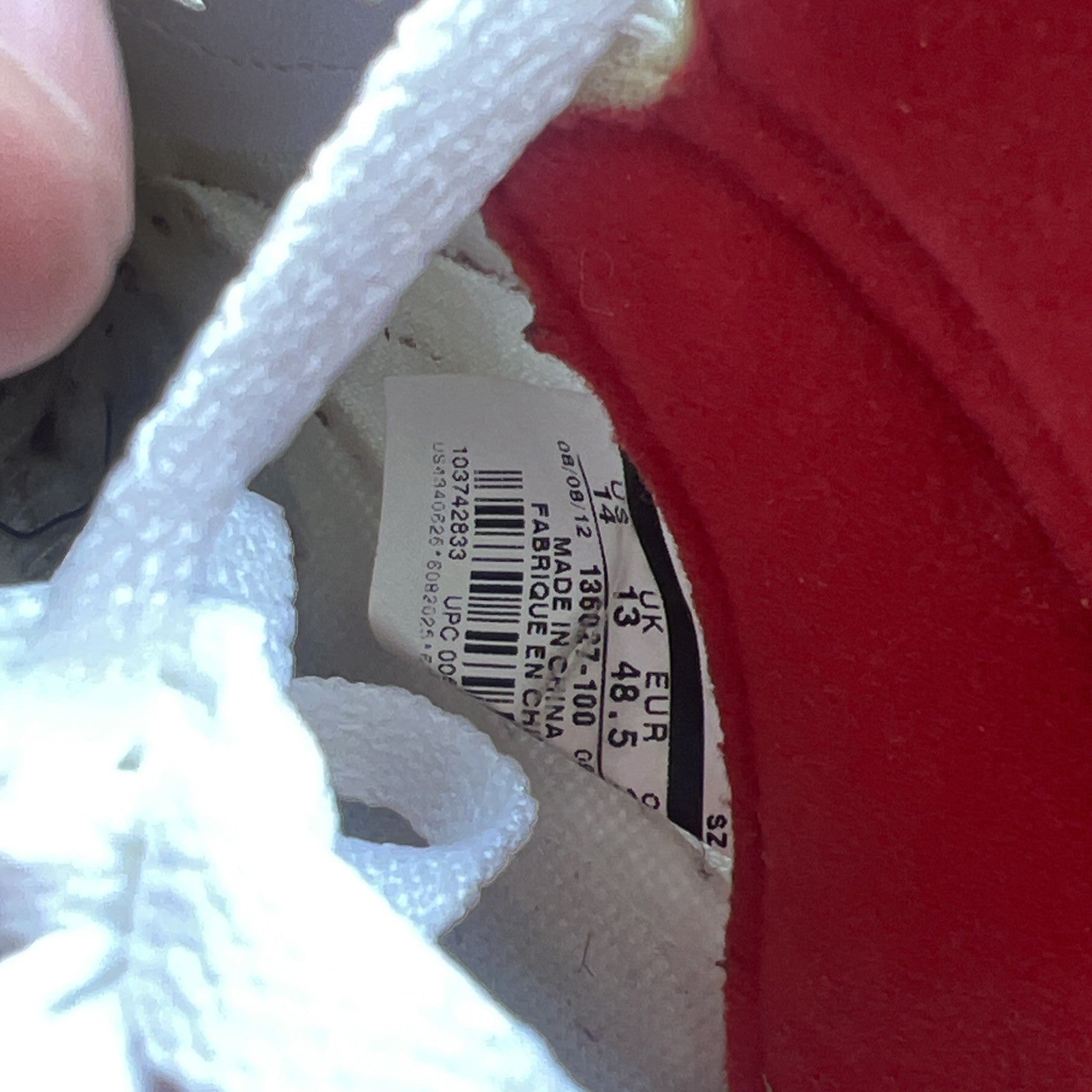 Size 14 - Air Jordan 5 Retro 2013 White Fire Red (136027-100)