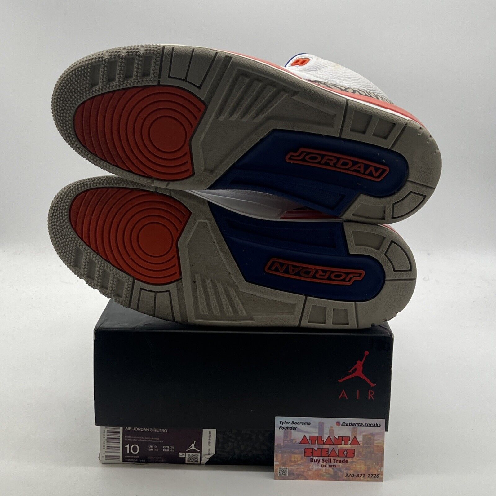 Size 10 - Air Jordan 3 Retro Knicks (136064-148)