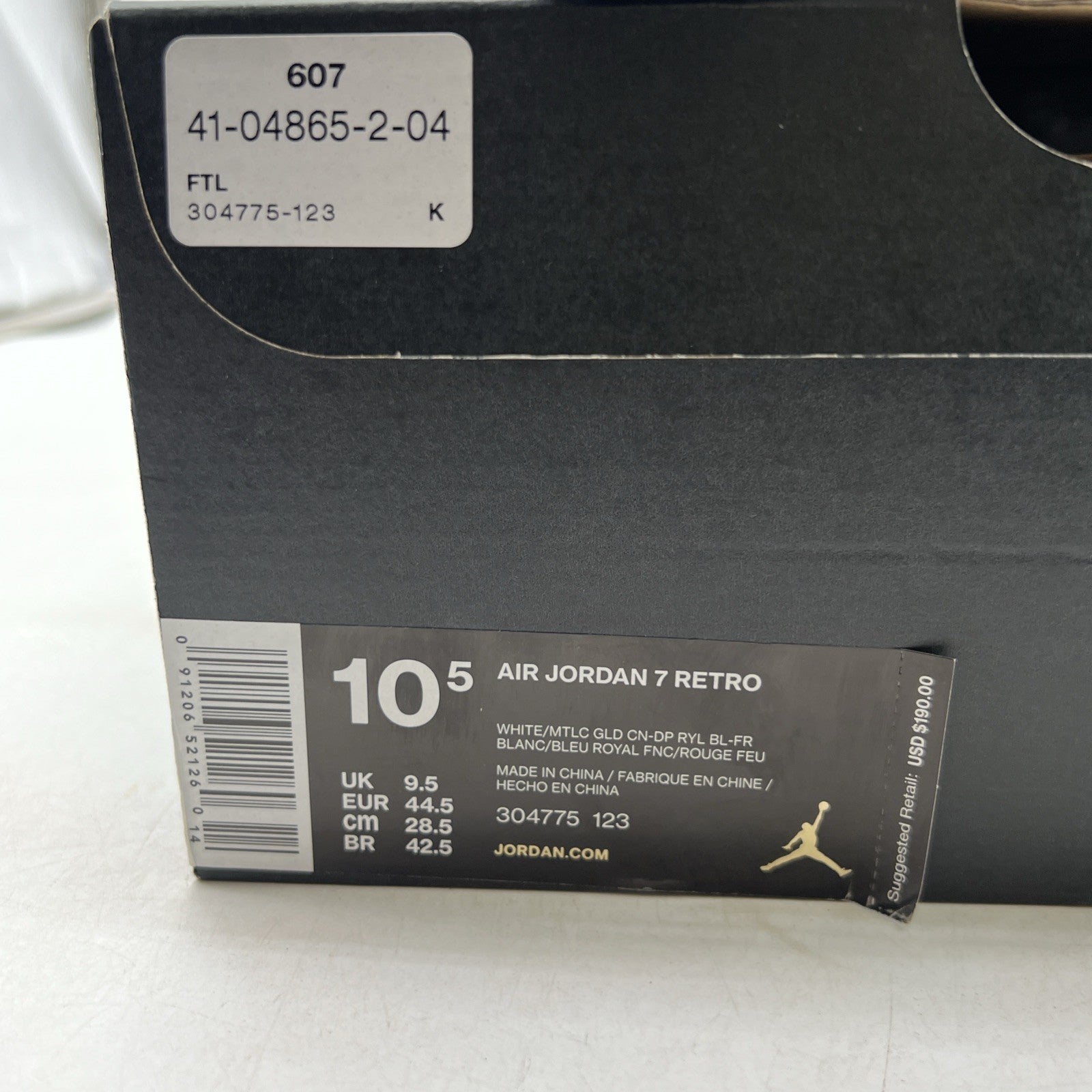 Size 10.5 - Air Jordan 7 Retro Tinker Alternate (304775-123)