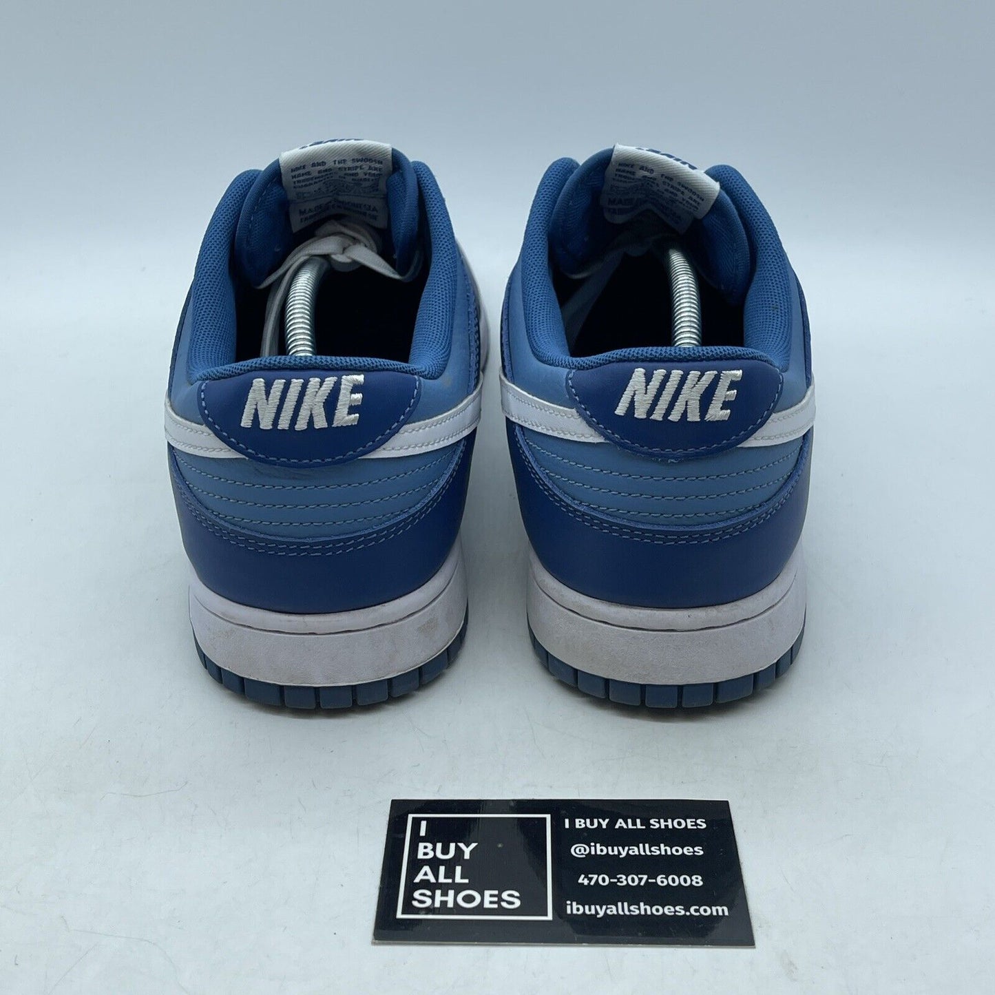 Size 12.5 - Nike Dunk Low Dark Marina Blue White Leather Suede (DJ6188-400)