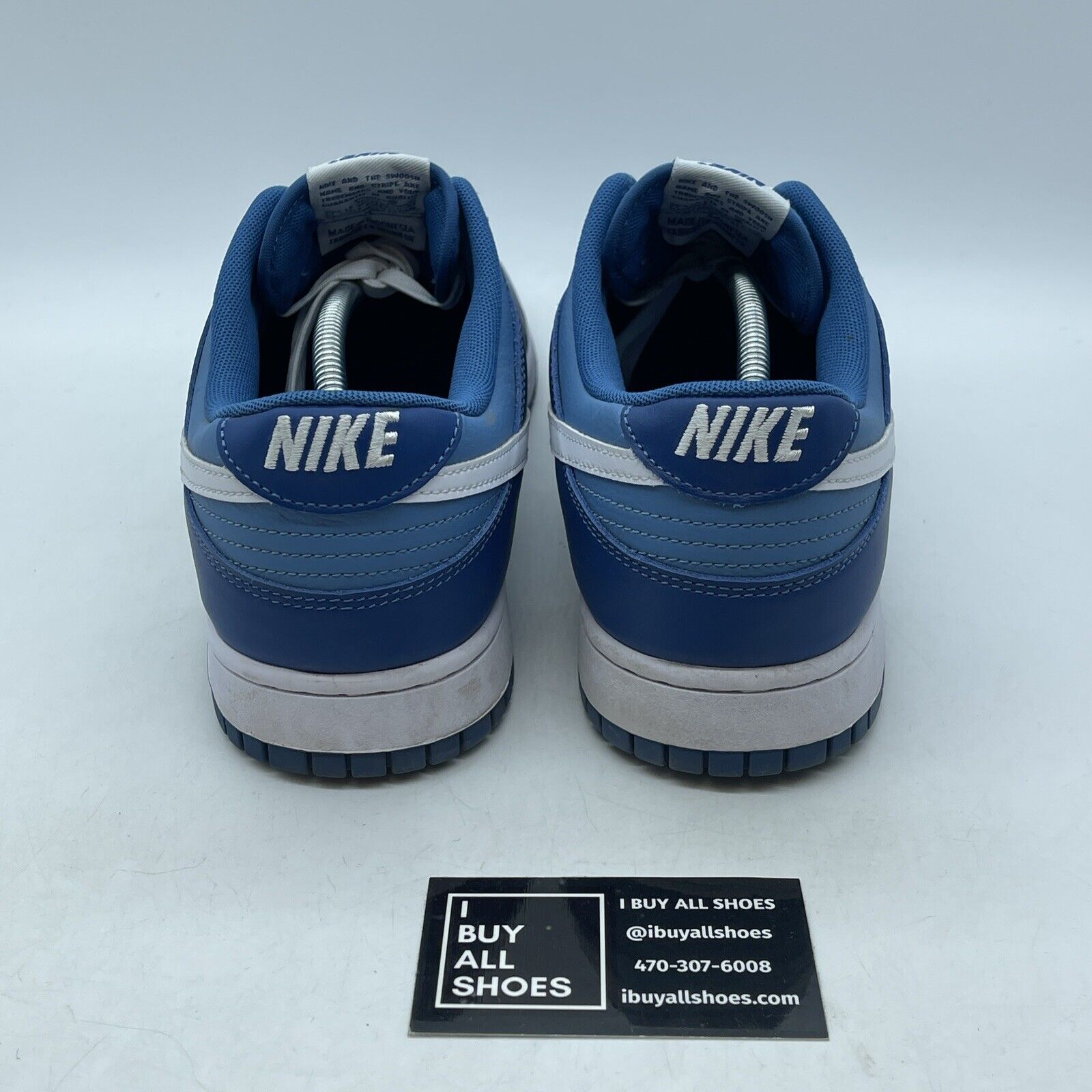 Size 12.5 - Nike Dunk Low Dark Marina Blue White Leather Suede (DJ6188-400)