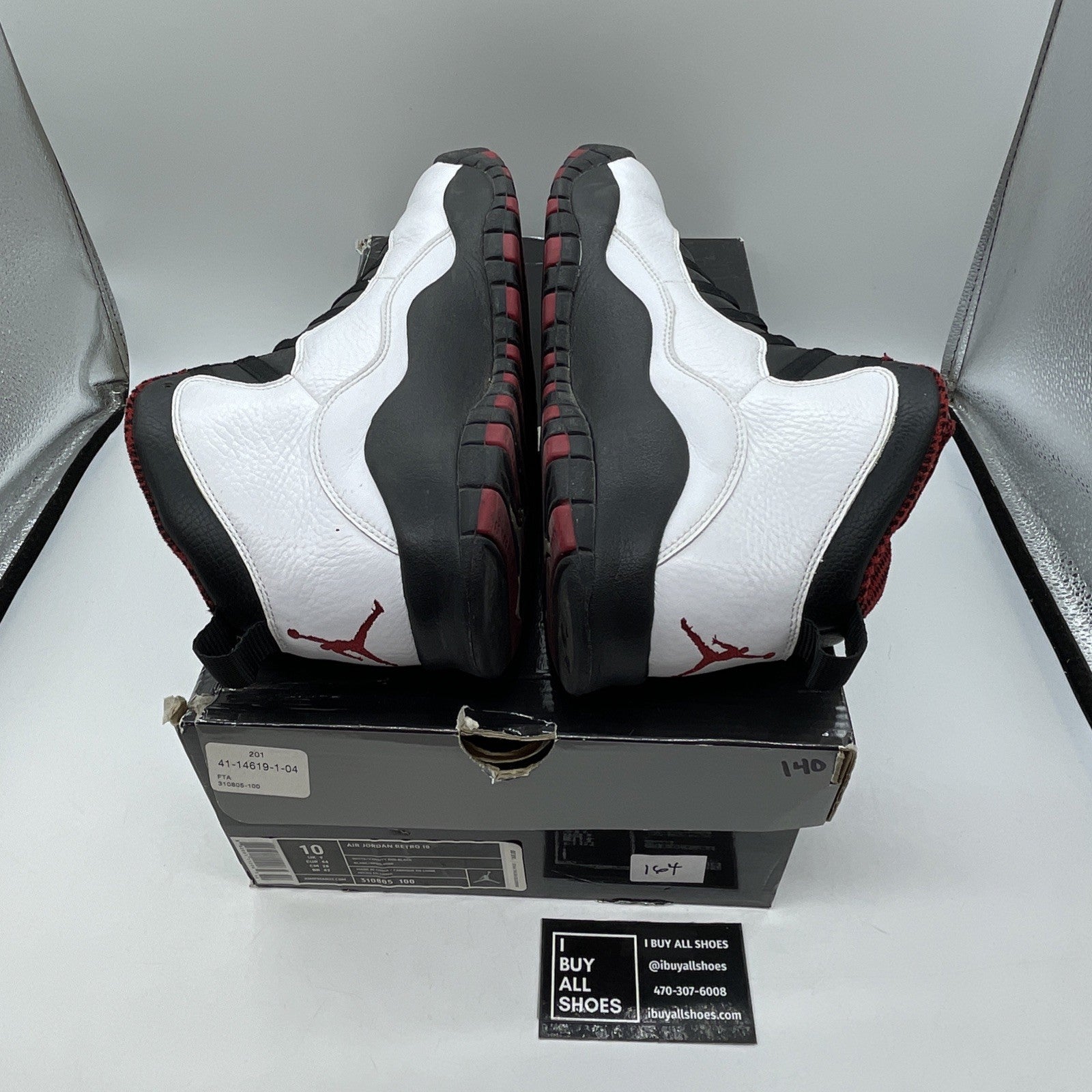 Size 10 - Air Jordan 10 Retro 2012 Chicago White Black Red Leather (310805-100)