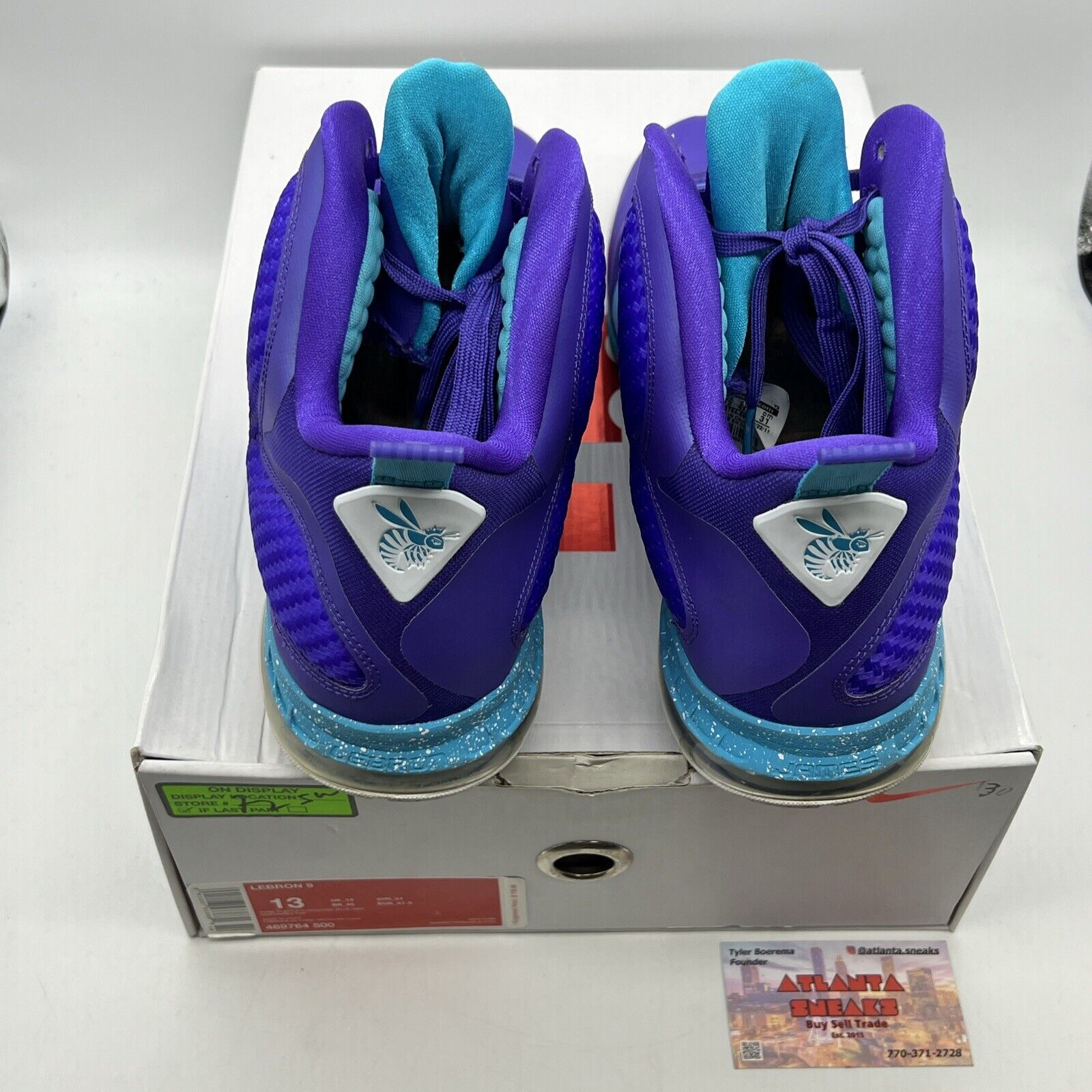 Size 13 - Nike LeBron 9 Summit Lake Hornets Purple (469764-500)