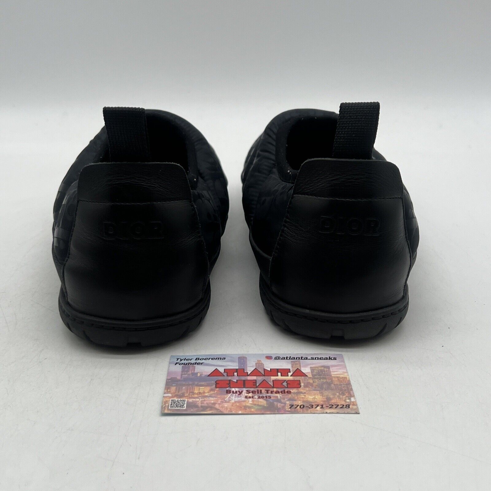 Size 9 - Dior Snow Slipper Black Oblique Technical Fabric (3SA089ZHN)