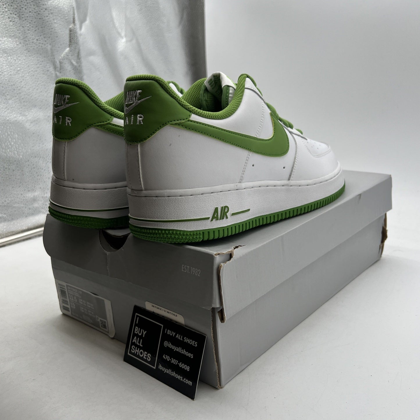 Size 11.5 - Nike Air Force 1 '07 White Chlorophyll (DH7561-105)