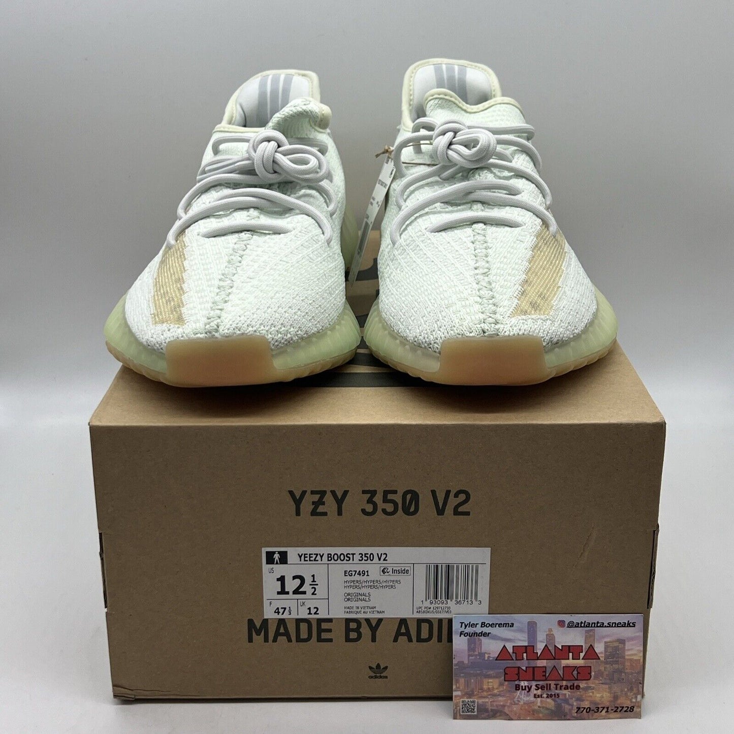 Size 12.5 - adidas Yeezy Boost 350 V2 Low Hyperspace Brand New Og All
