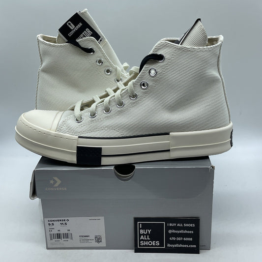 Size 9.5 - Rick Owens x Converse DRKSHDW DRKSTAR Chuck 70 High Egret (172346C)