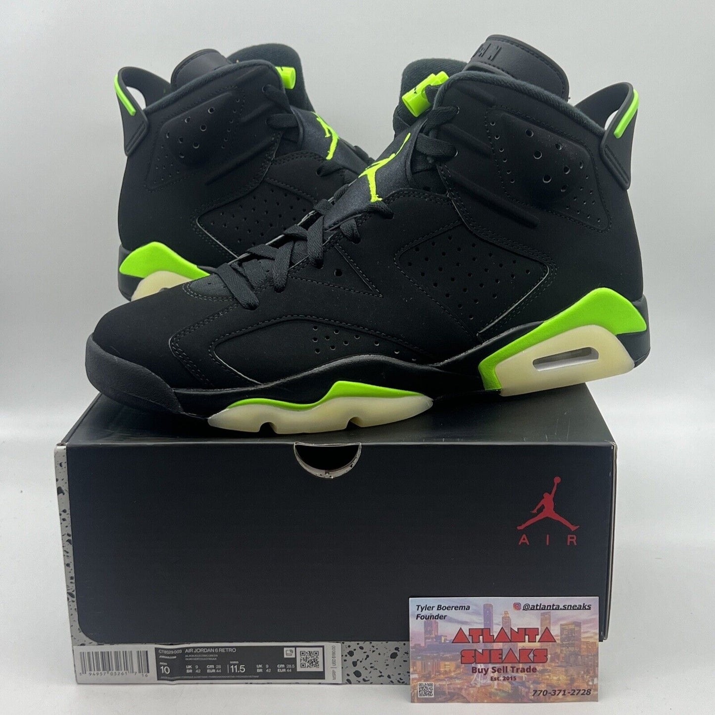 Size 10 - Jordan 6 Retro Electric Green 2021 Brand New Og All