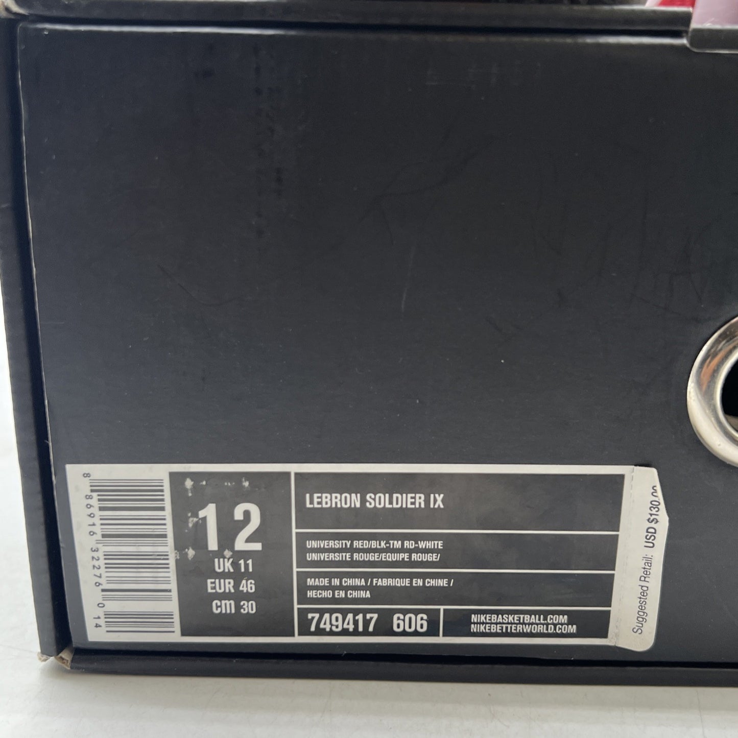 Size 12 - Nike LeBron Soldier 9 University Red (749417-606)