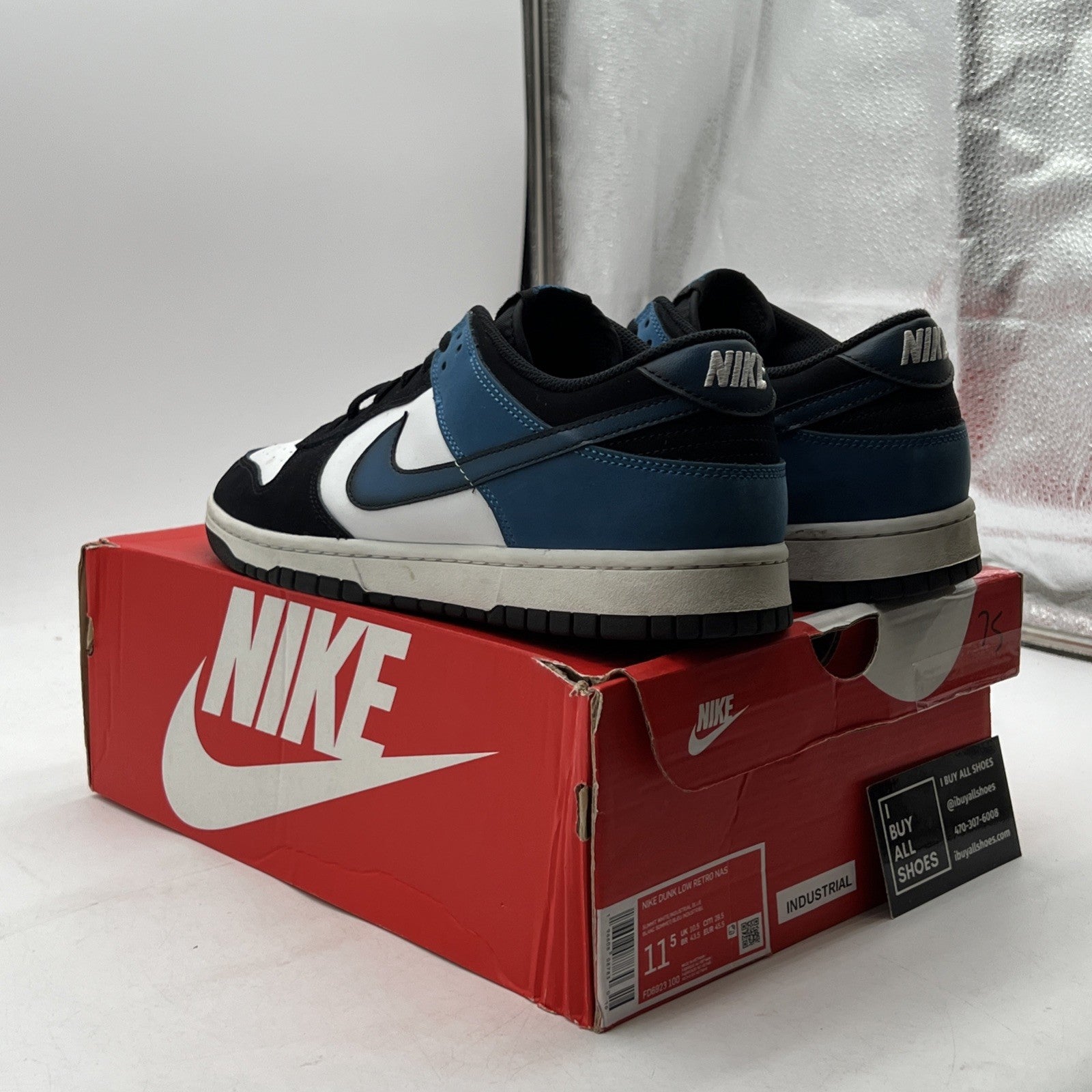 Size 11.5 - Nike Dunk Low Airbrush - Industrial Blue (FD6923-100)