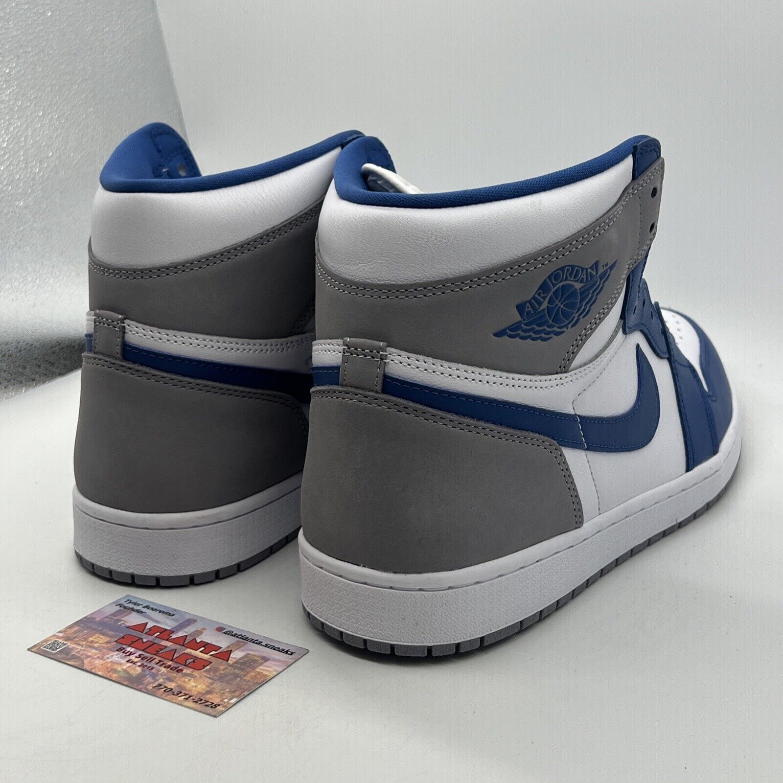 Size 14 - Jordan 1 Retro OG High True Blue Grey Leather Blue (DZ5485-410)