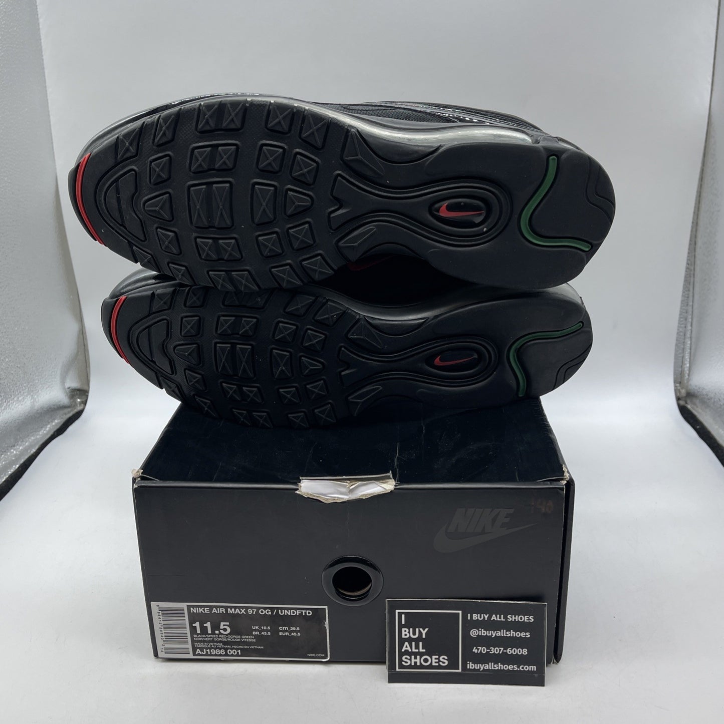 Size 11.5 - Nike Undefeated x Air Max 97 OG Black (AJ1986-001)