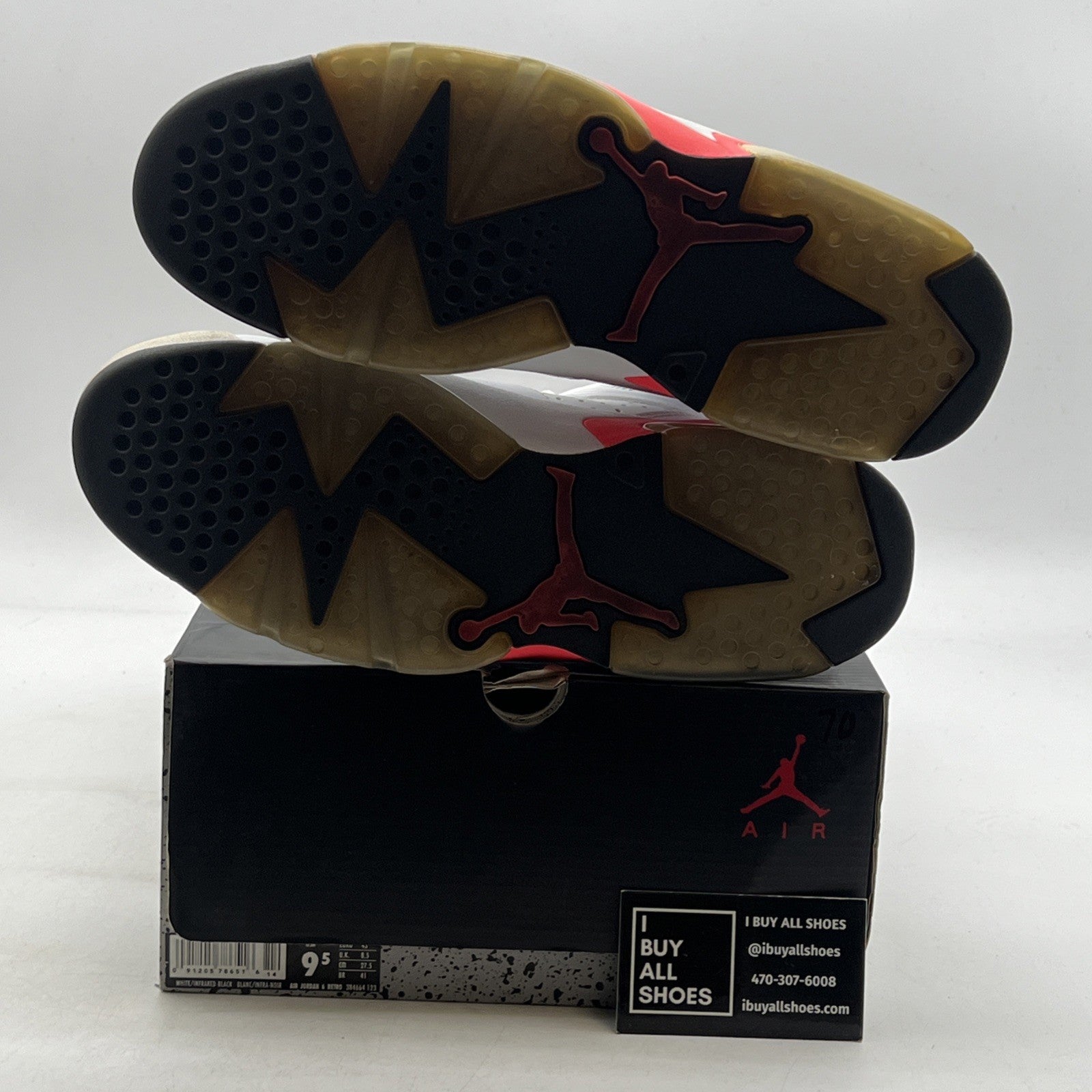 Size 9.5 - Air Jordan 6 Retro 2014 White Infrared (384664-123)