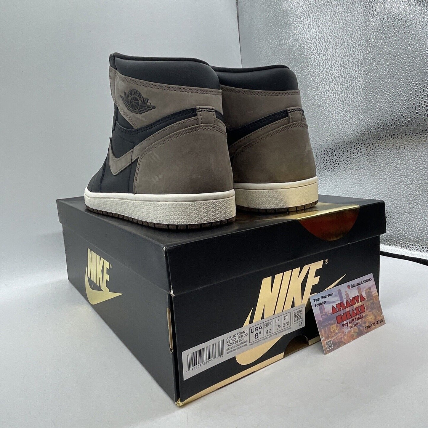 Size 8.5 - Jordan 1 Retro OG High Palomino Brown White Black Suede (DZ5485-020)