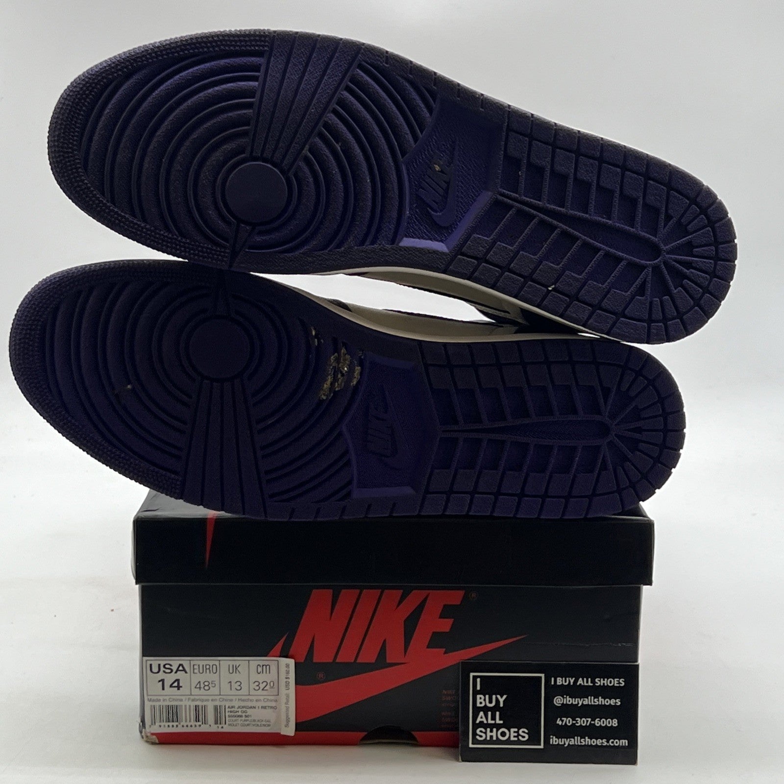 Size 14 - Air Jordan 1 Retro OG High Court Purple (555088-501)
