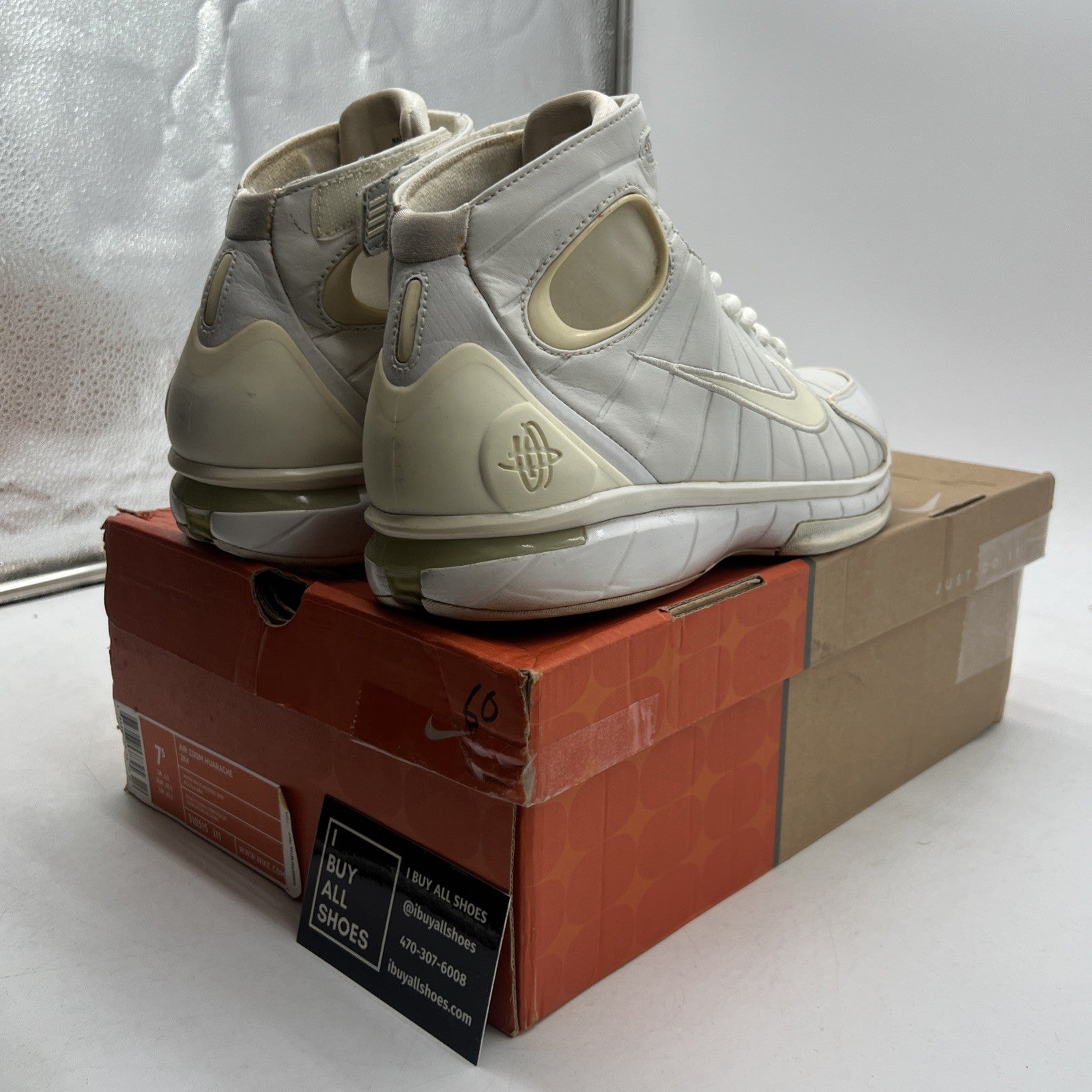 Size 7.5 - Nike Air Zoom Huarache 2K4 White (310315-111)
